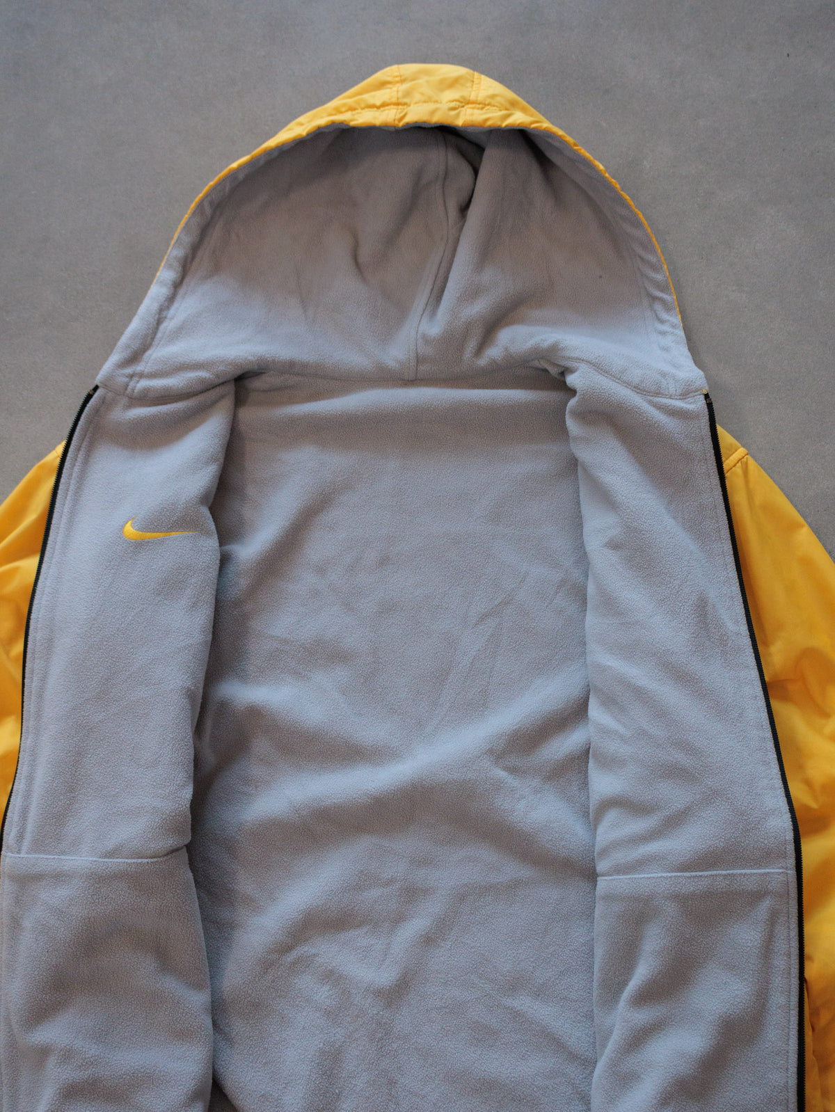 Vintage 90s Yellow & Grey Nike Reversible Jacket (L)