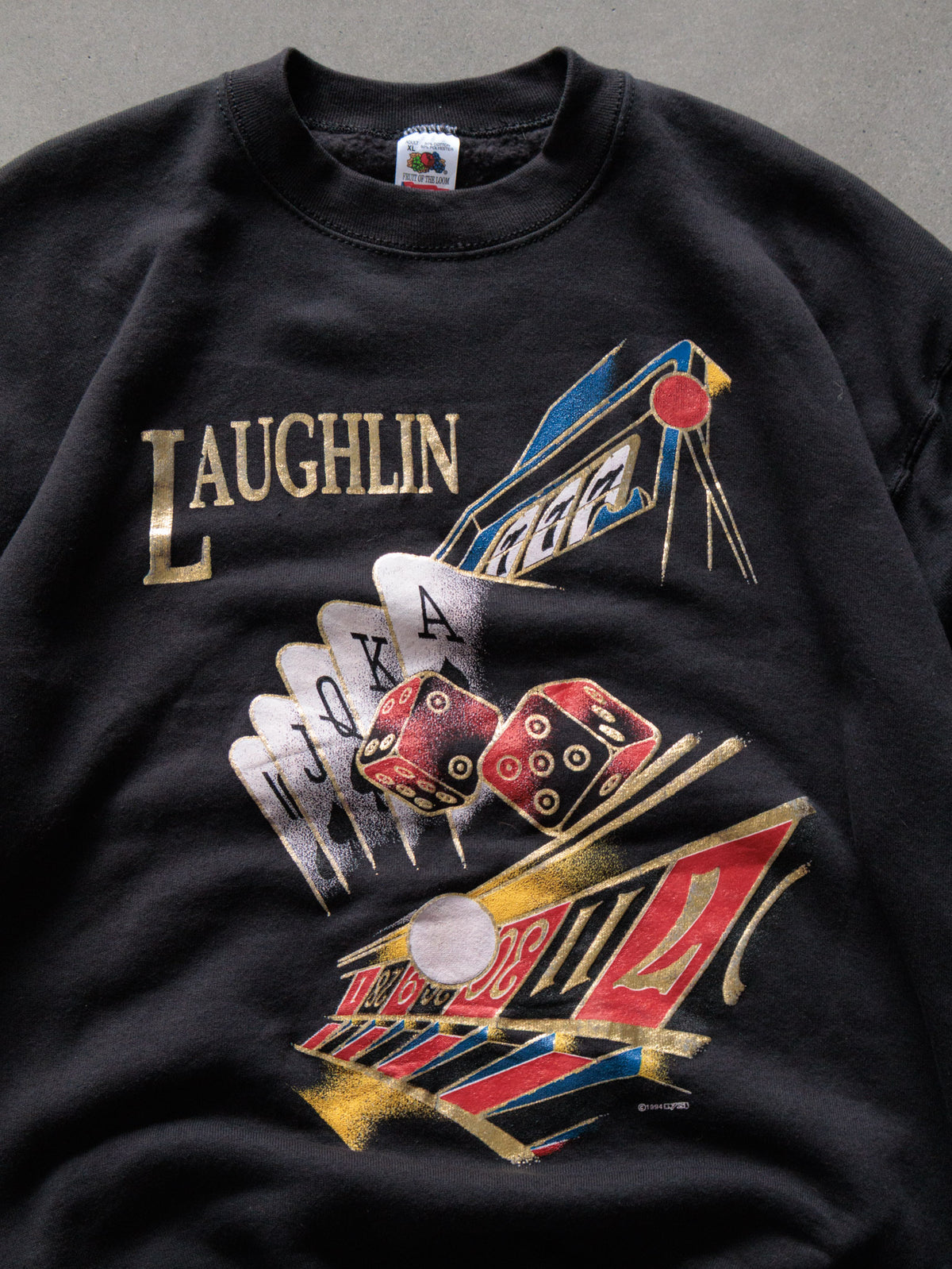 Vintage 1994 Black Laughlin Sweatshirt (XL)