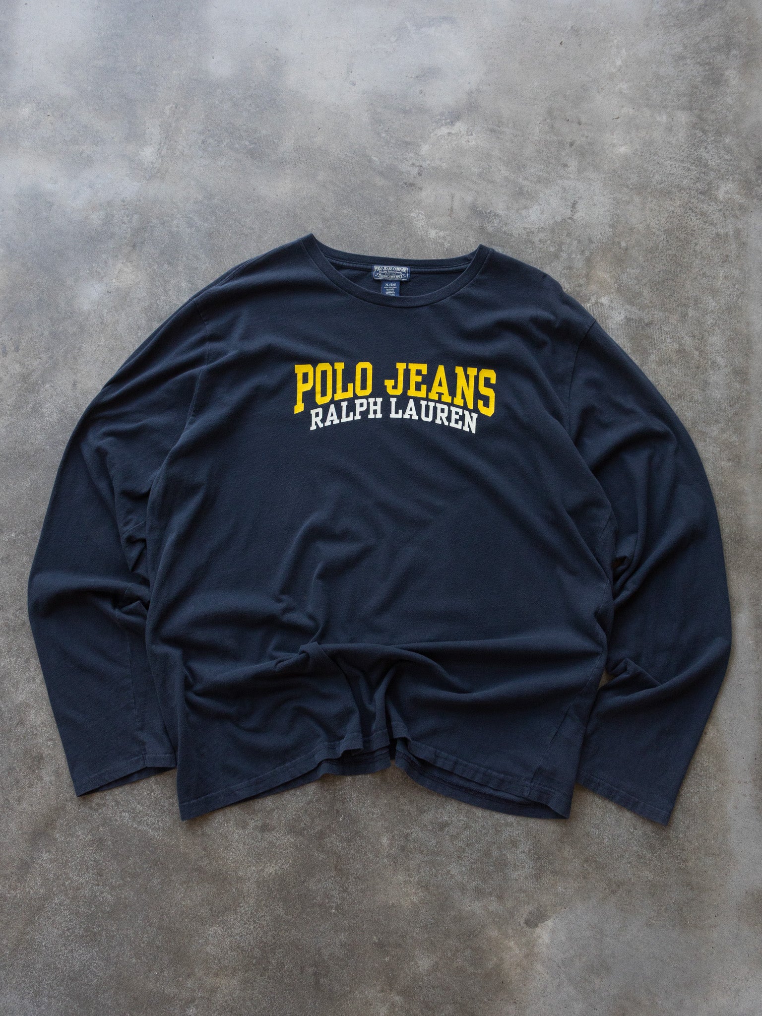 Vintage 00s Navy Polo Ralph Lauren Long Sleeve (XL)