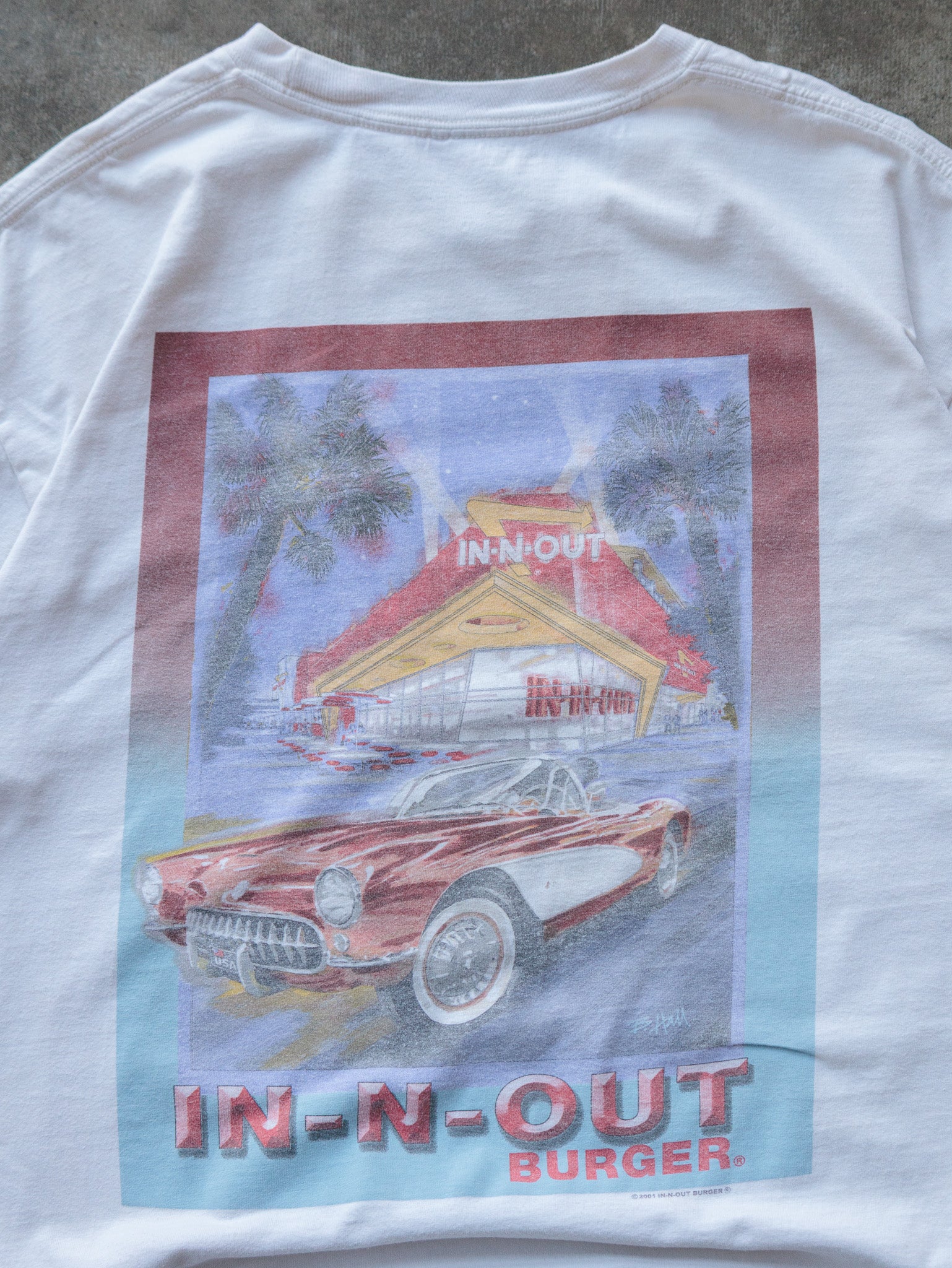 Vintage 2001 White In-N-Out Burger Fisherman's Wharf Tee (L)