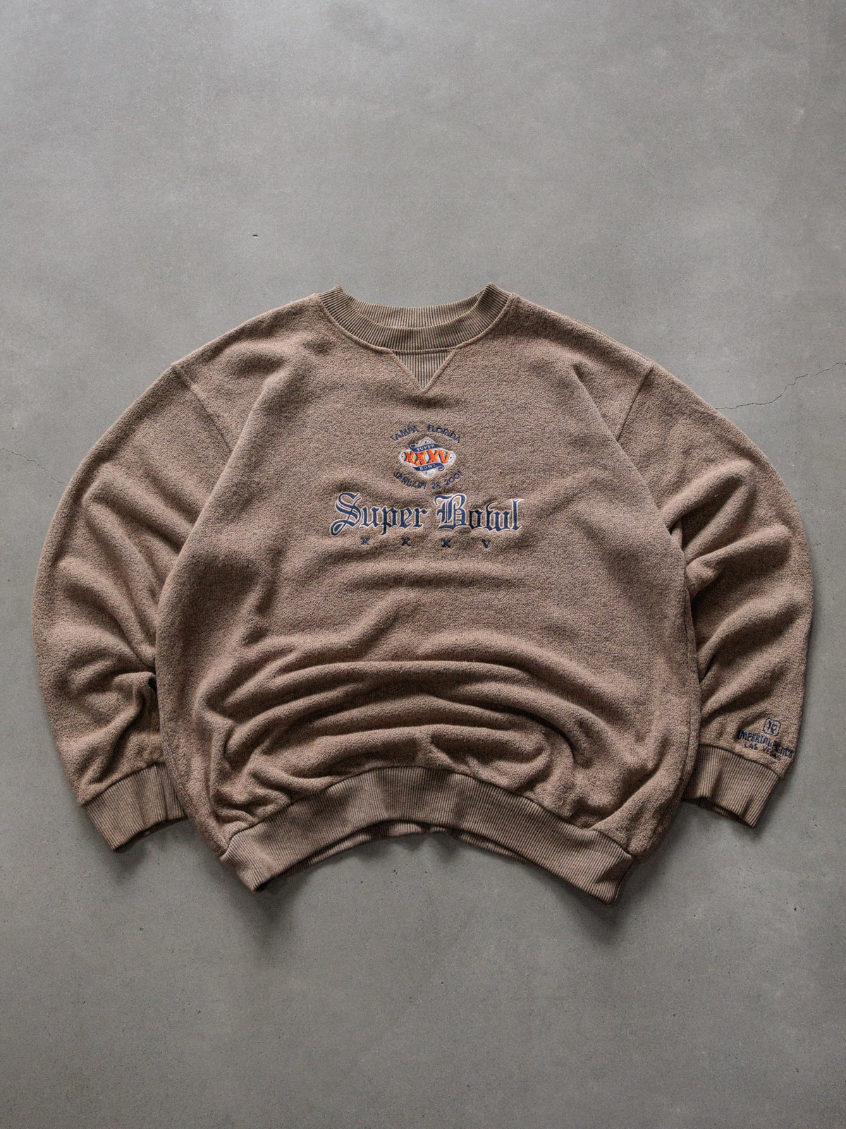 Vintage 2001 Brown Super Bowl Sweatshirt (XL)