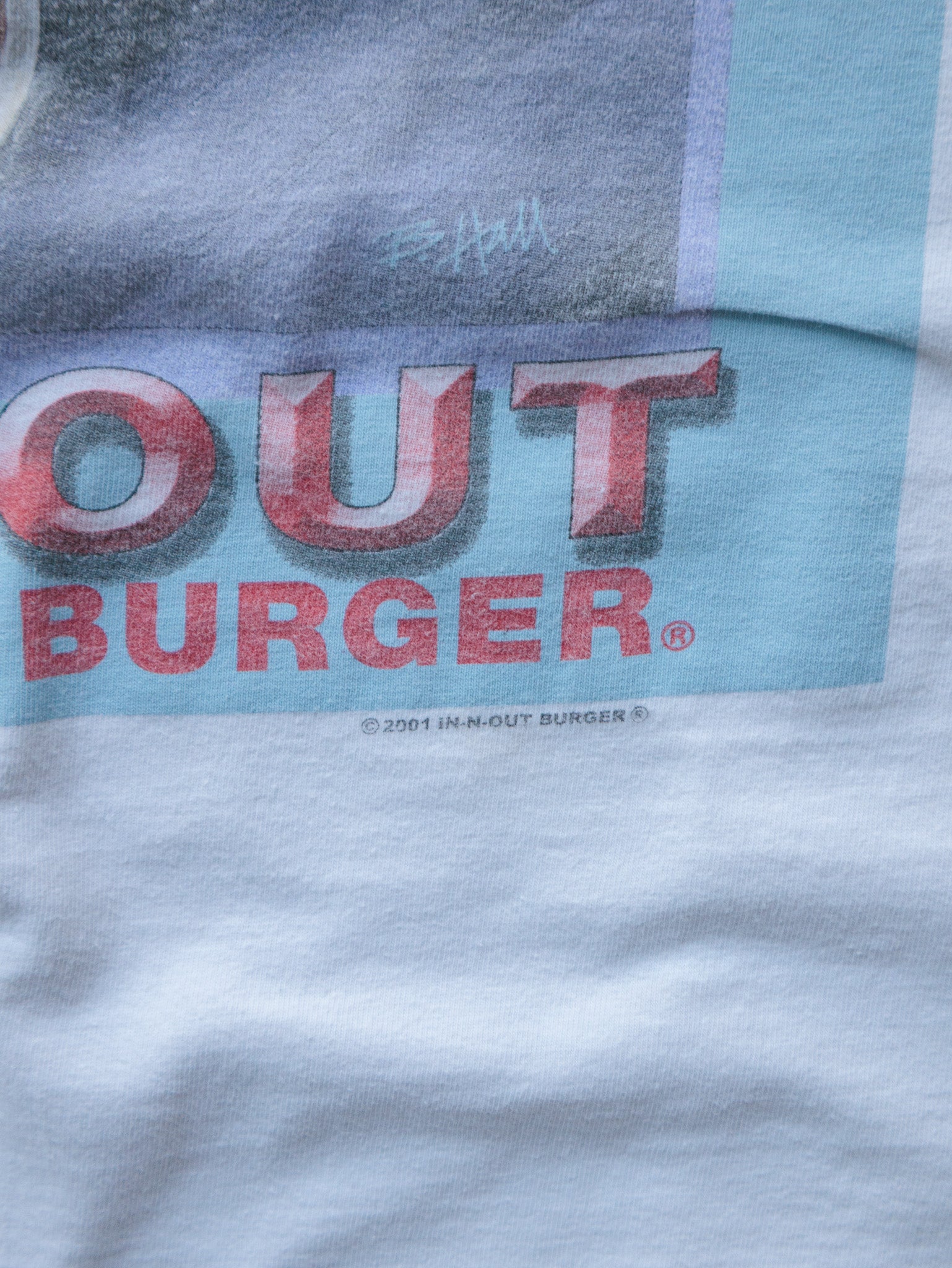 Vintage 2001 White In-N-Out Burger Fisherman's Wharf Tee (L)