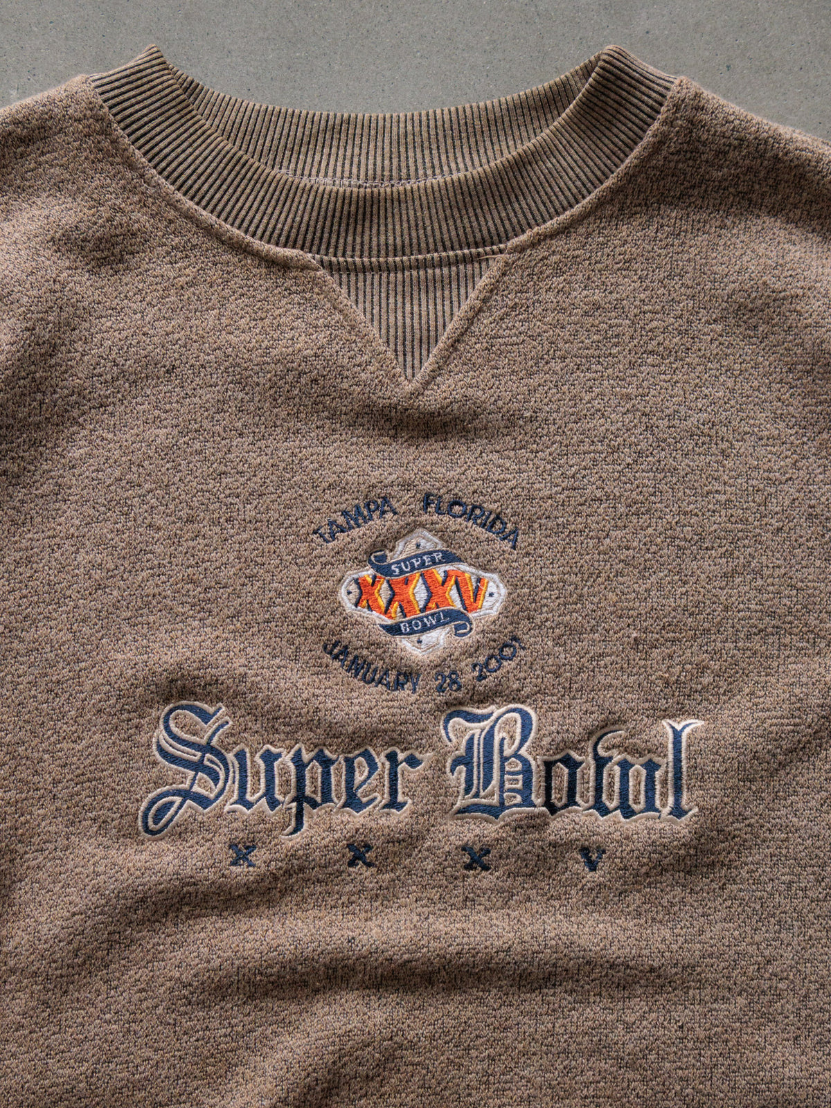 Vintage 2001 Brown Super Bowl Sweatshirt (XL)