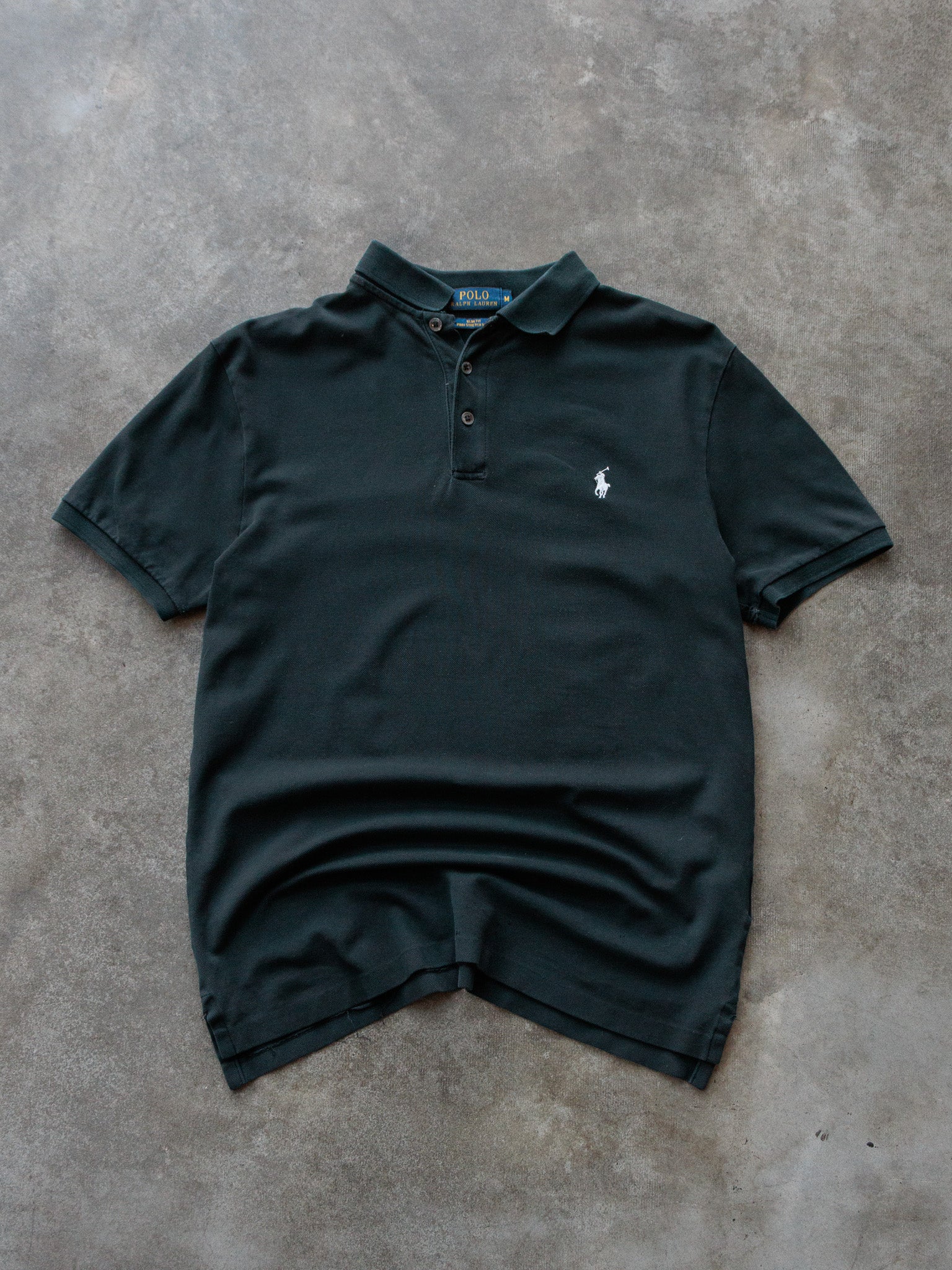 Vintage Green Polo Ralph Lauren Polo Shirt (M)