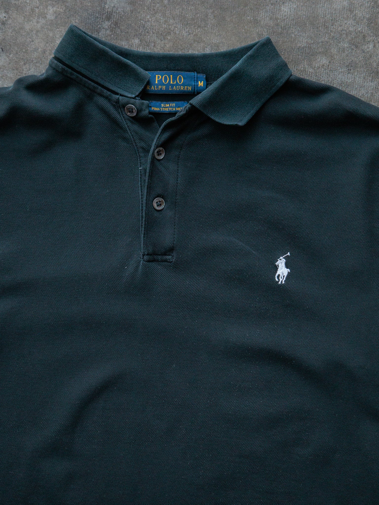 Vintage Green Polo Ralph Lauren Polo Shirt (M)