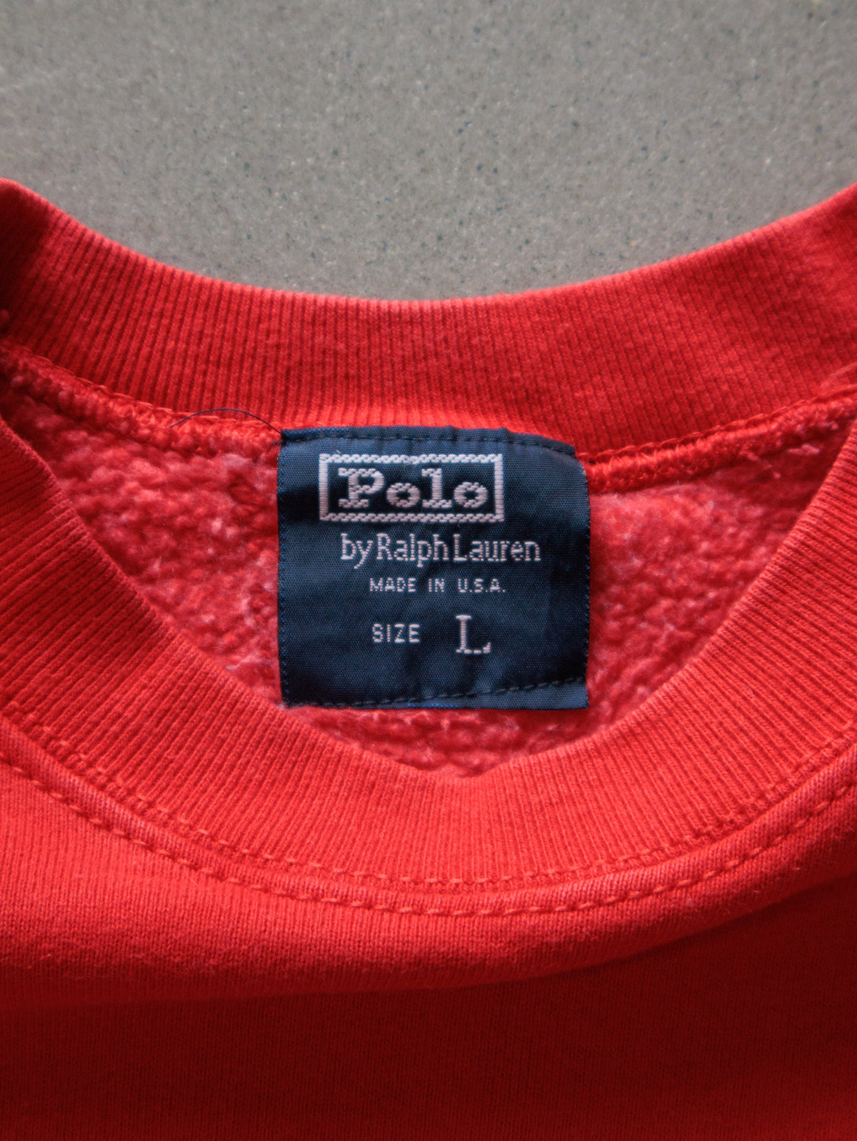Vintage 90s Red Polo Ralph Lauren Sweatshirt (L)