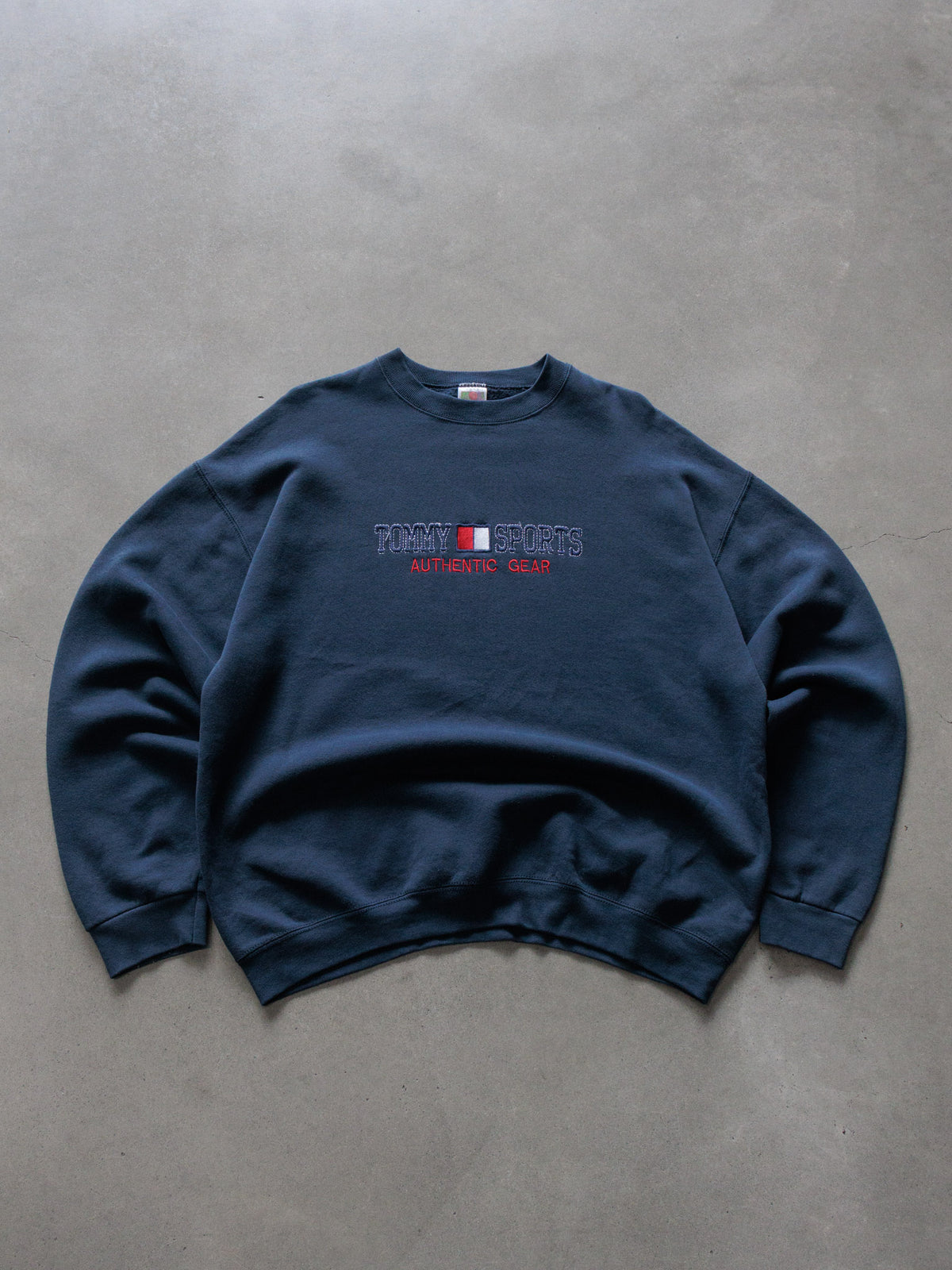 Vintage 90s Navy Tommy Sports Authentic Gear Sweatshirt (XL)