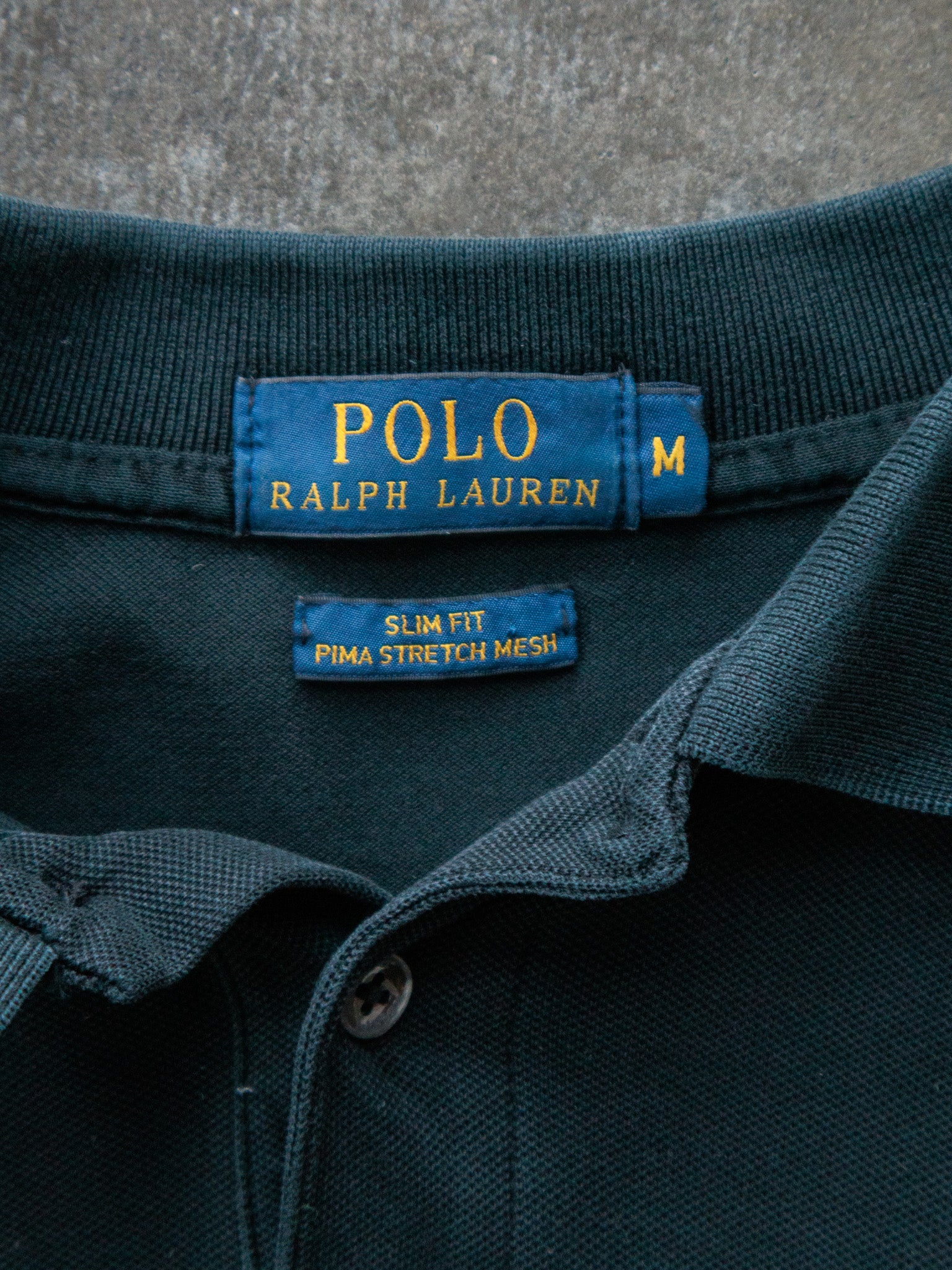 Vintage Green Polo Ralph Lauren Polo Shirt (M)