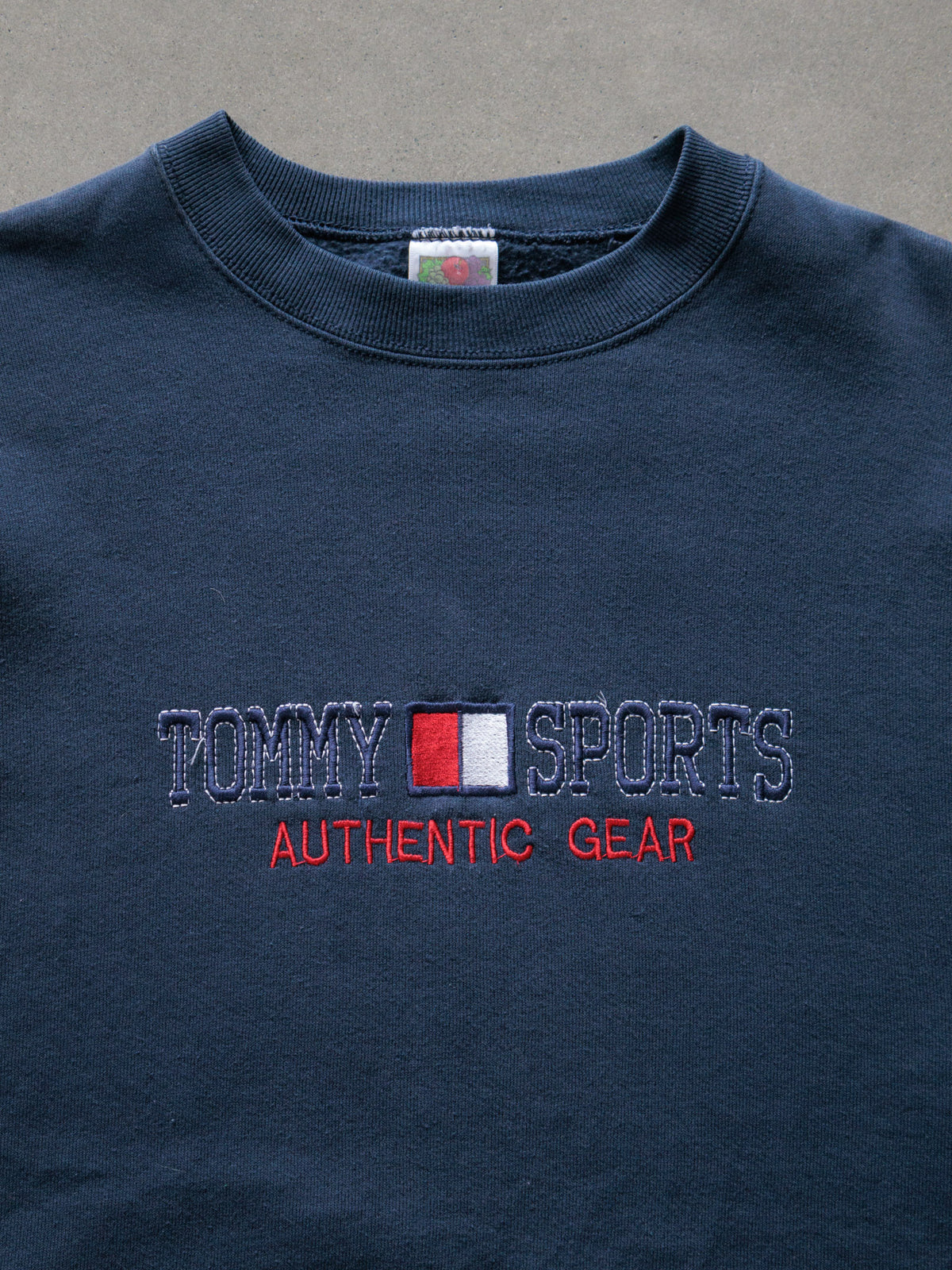 Vintage 90s Navy Tommy Sports Authentic Gear Sweatshirt (XL)