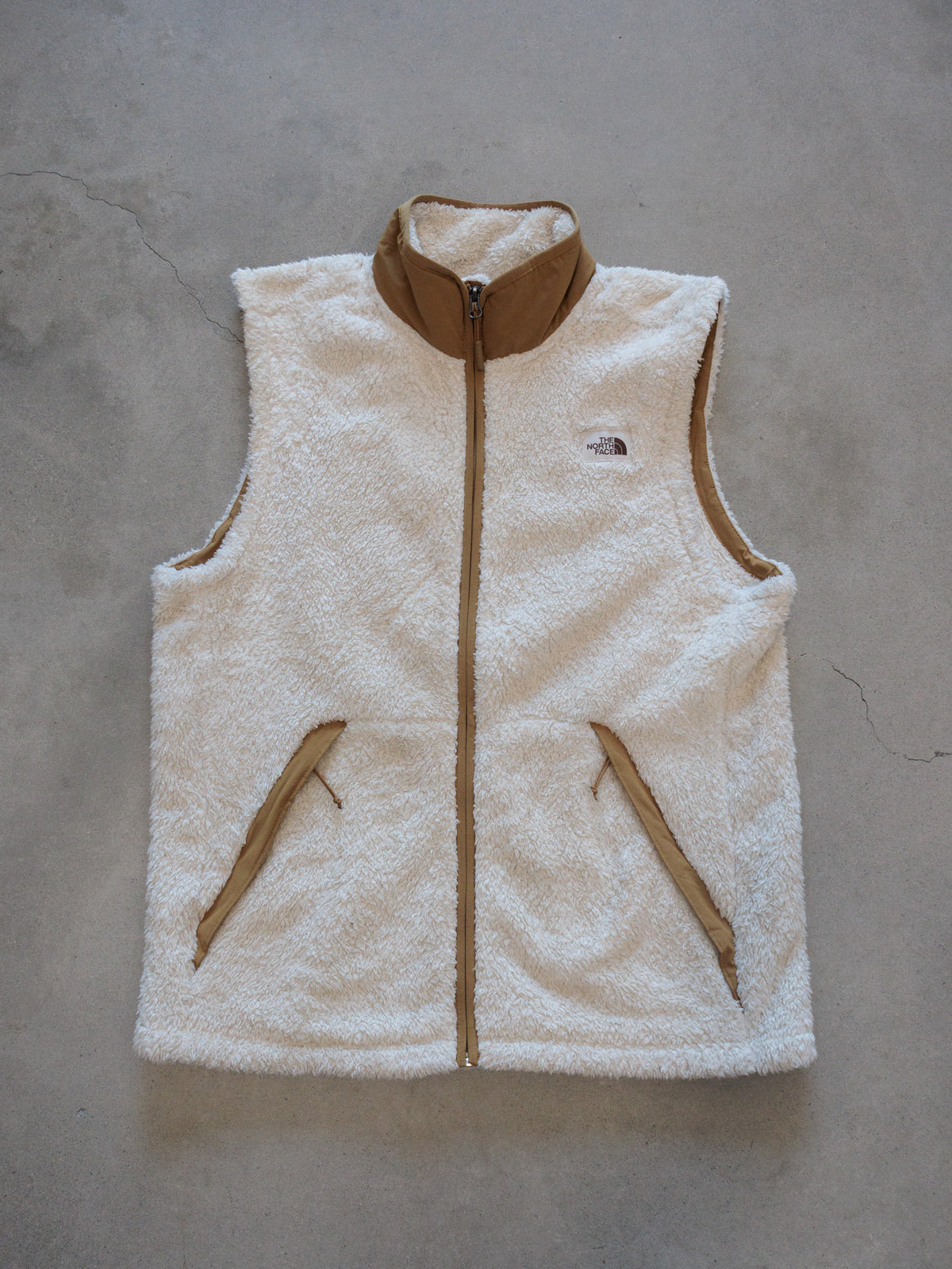 Vintage White The North Face Sherpa Vest (L)