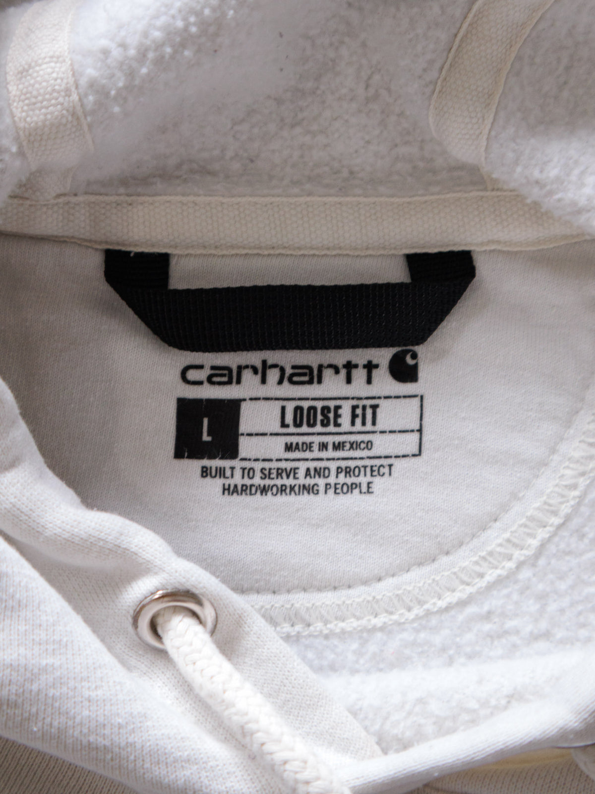 Vintage White Carhartt Hoodie (L)