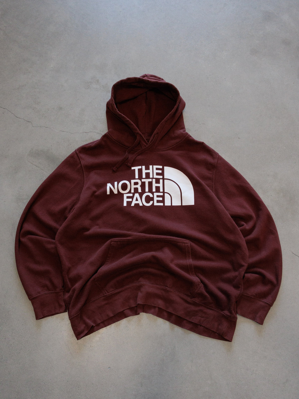 Vintage Maroon The North Face Hoodie (2XL)