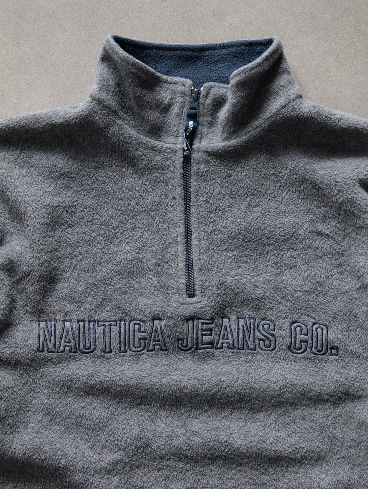 Vintage Grey Nautica Jeans Co. Fleece Quarter Zip (XL)