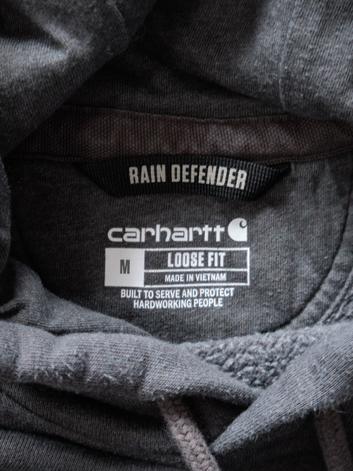 Vintage Grey Carhartt Hoodie (M)