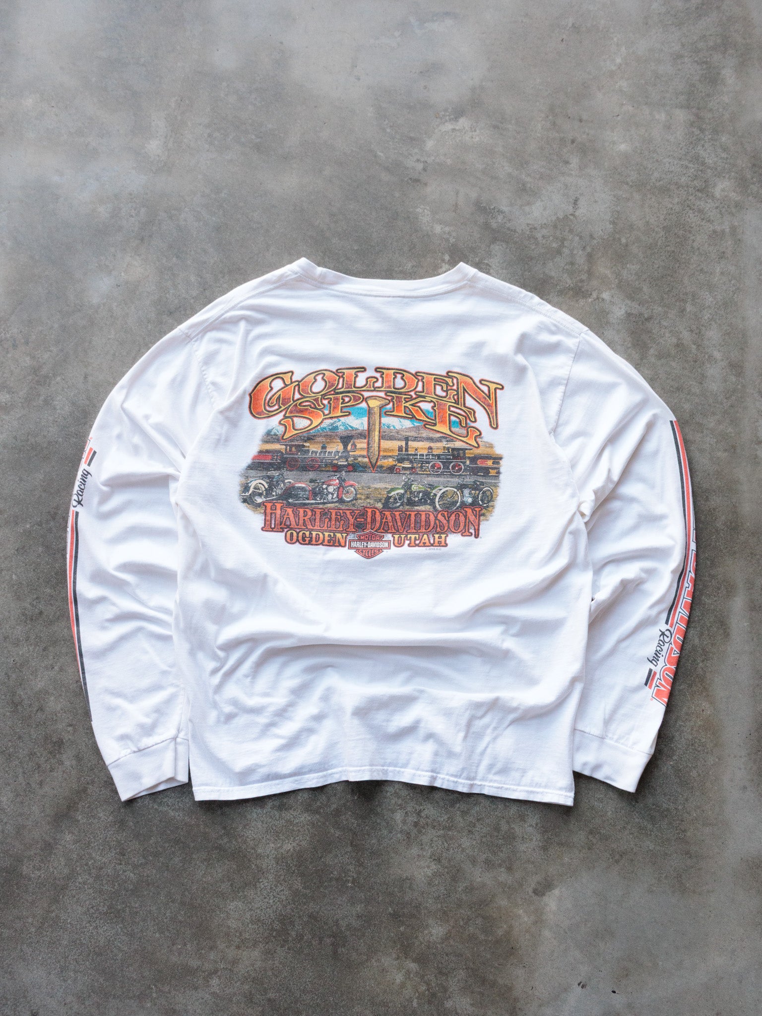 2015 White Harley-Davidson Racing Ogden Utah Long Sleeve (XL)
