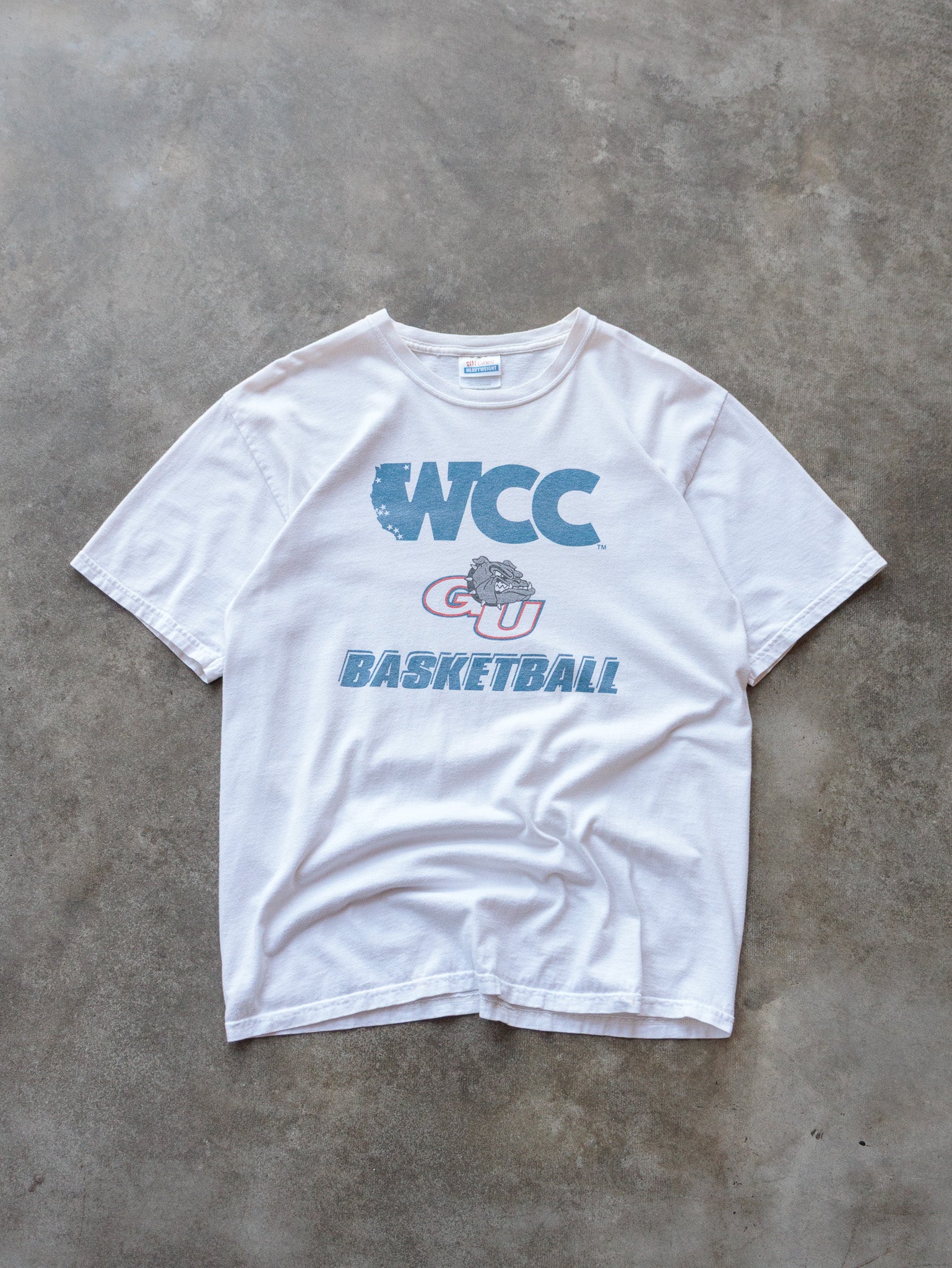 Vintage 00s White Gonzaga Bulldogs Basketball Tee (M)