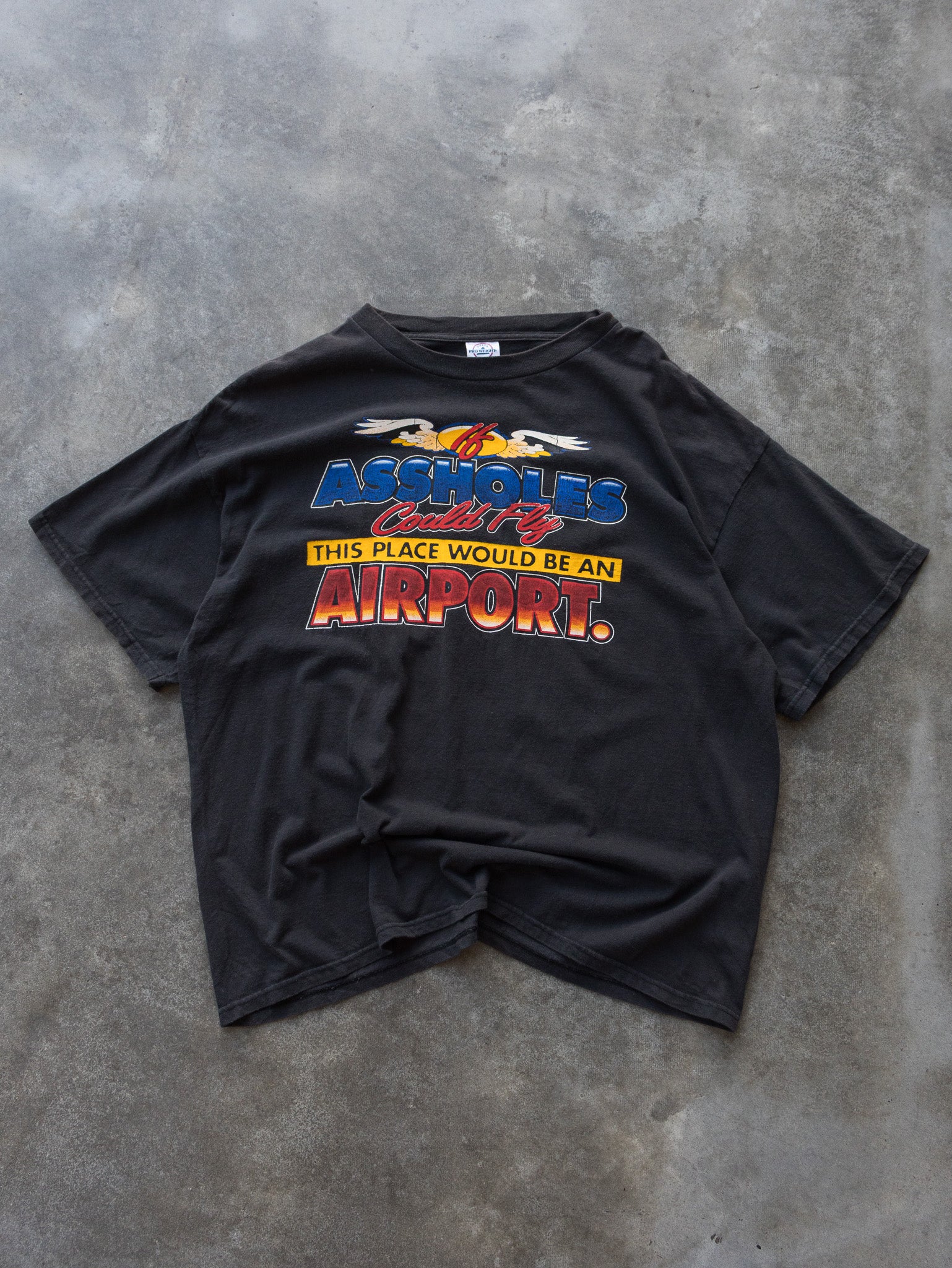 Vintage 00s If Assholes Could Fly Airport Tee (XL)