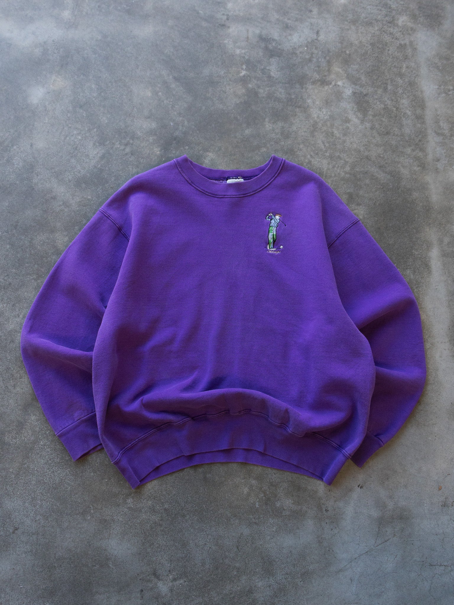 Vintage Purple Fruit of the Loom Golf Sweatshirt (L)