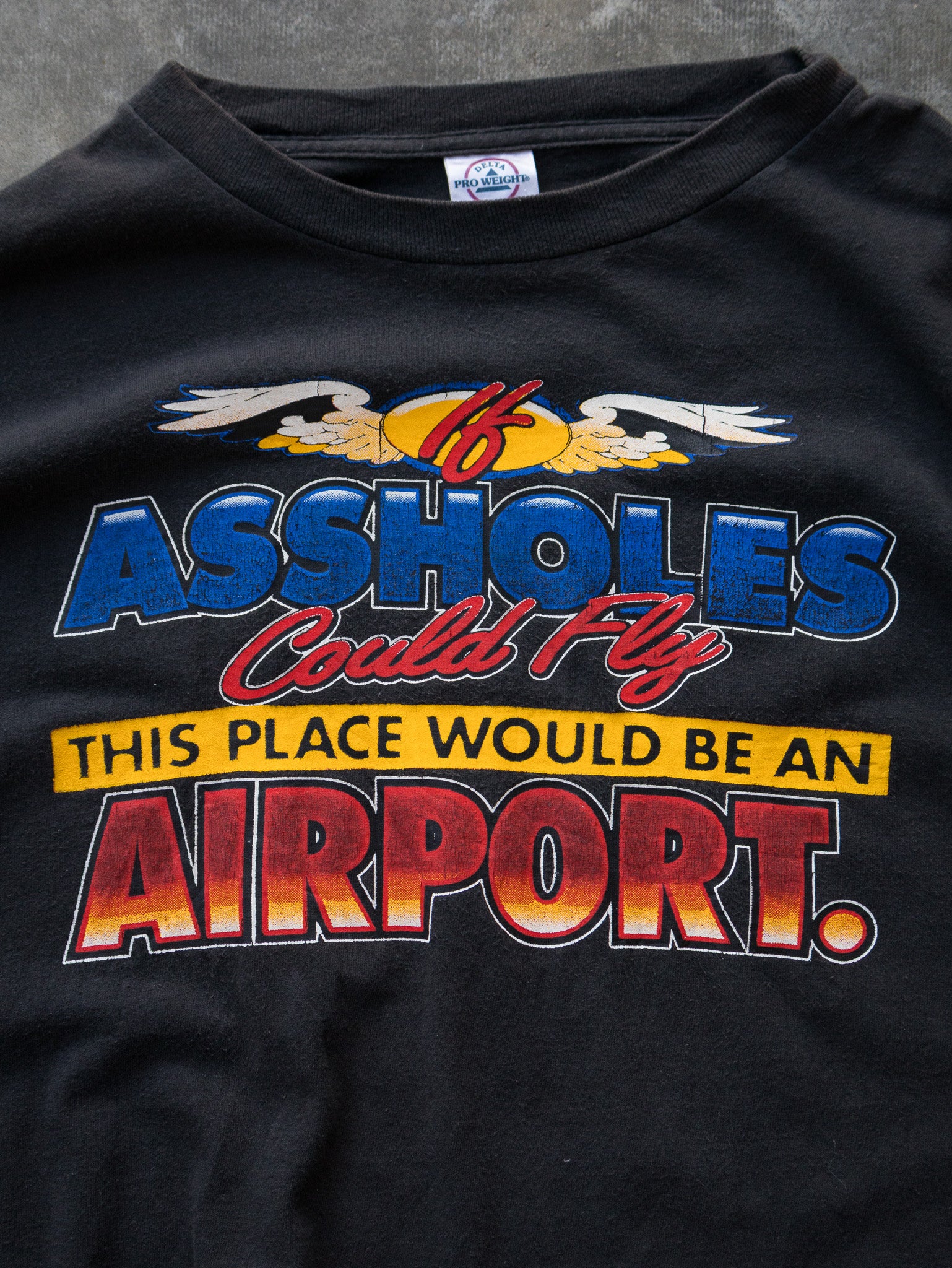 Vintage 00s If Assholes Could Fly Airport Tee (XL)