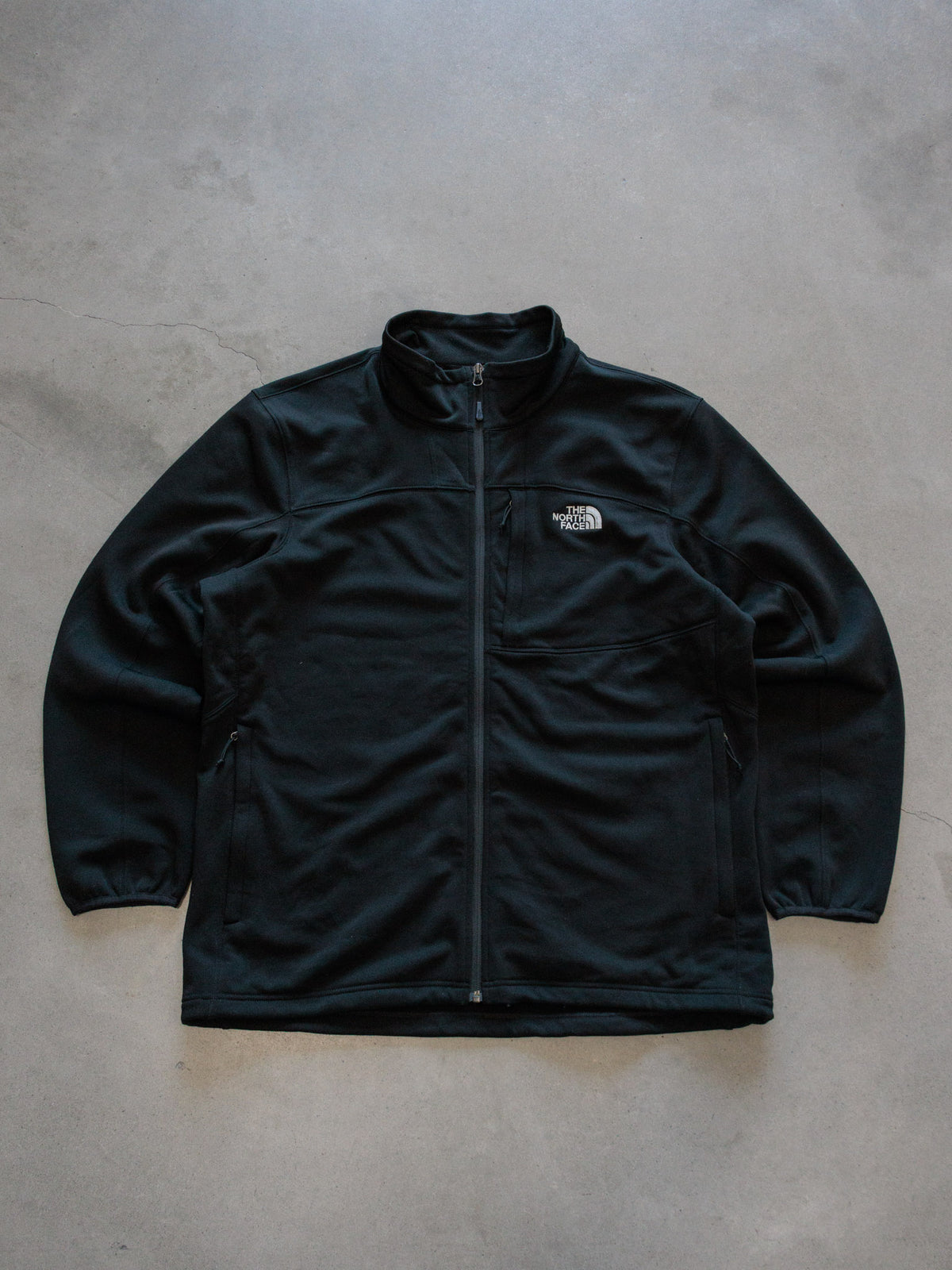 Vintage Black The North Face Fleece Jacket (XL)