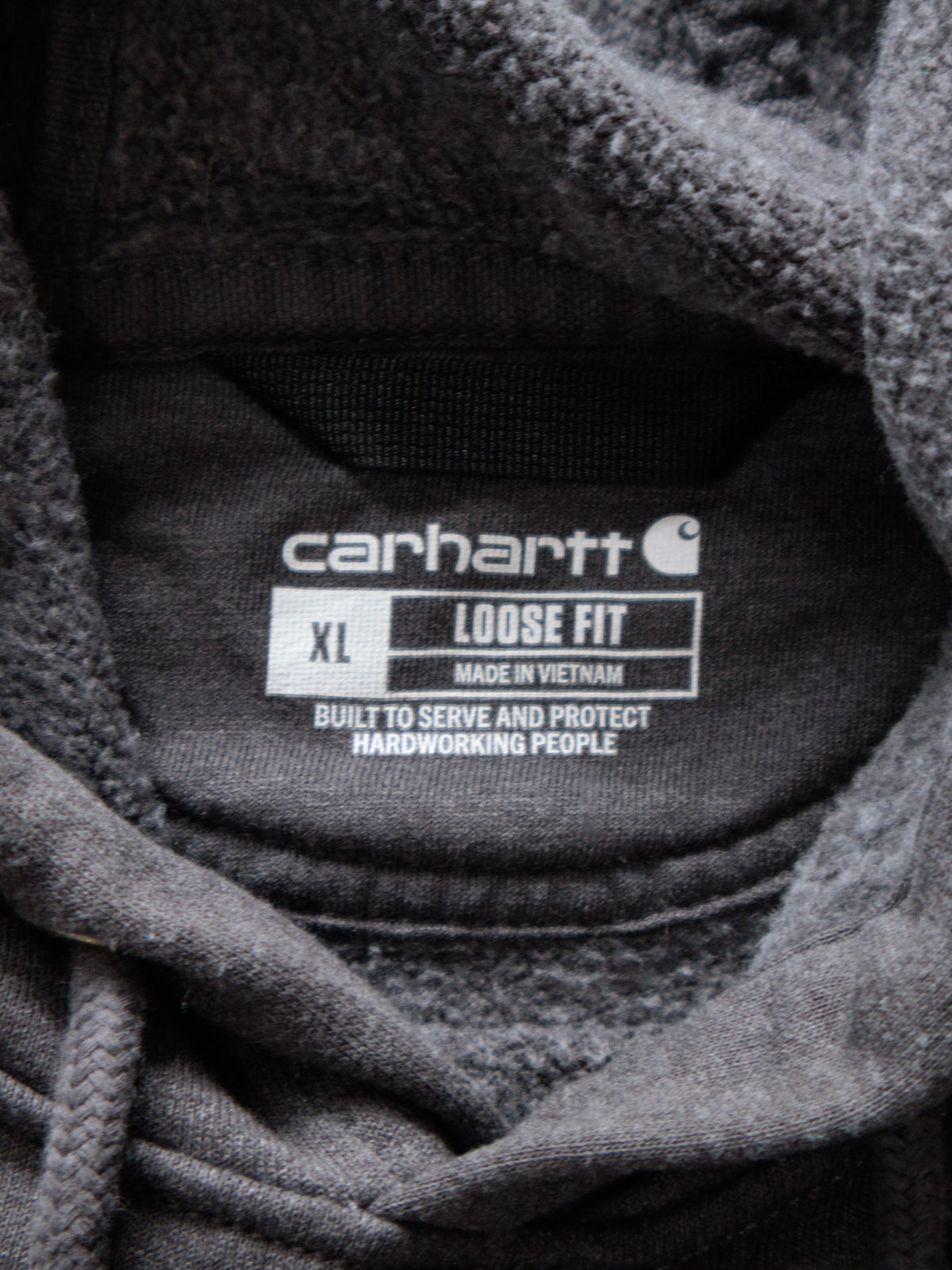 Vintage Grey Carhartt Hoodie (XL)