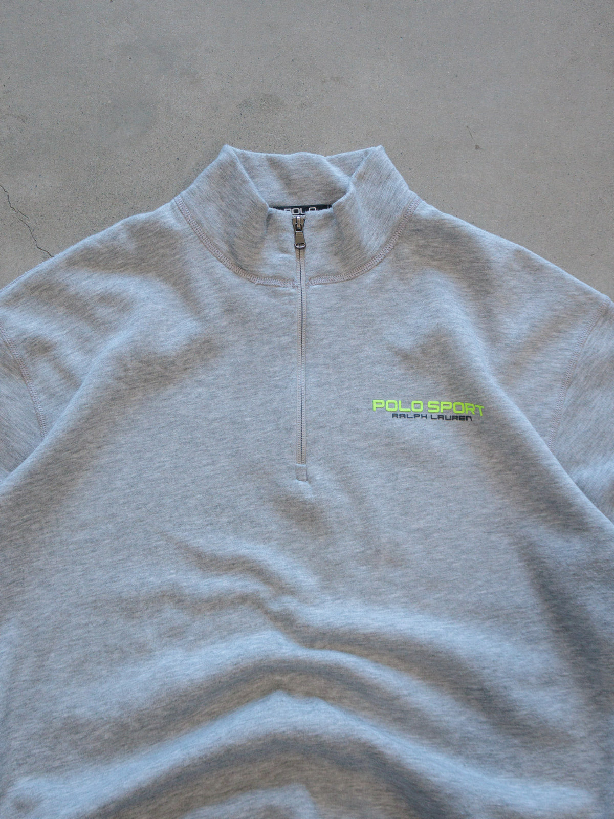 Vintage 00s Grey Polo Sport Ralph Lauren Fleece Quarter Zip (2XL)