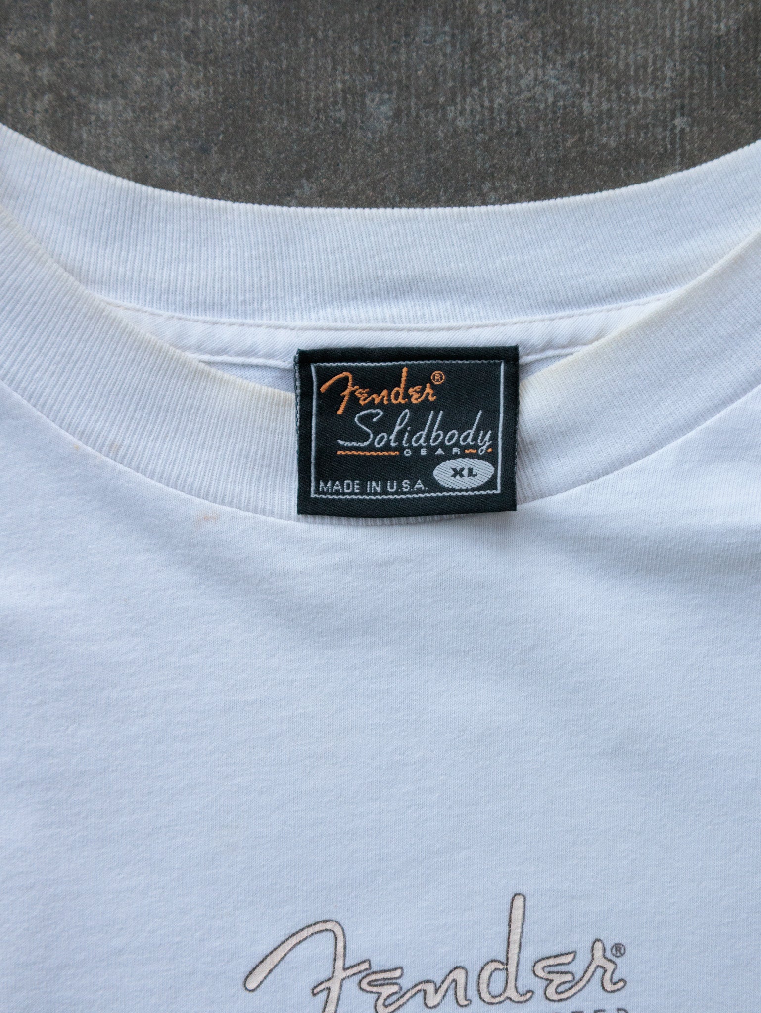Vintage White Fender Telecaster Tee (XL)