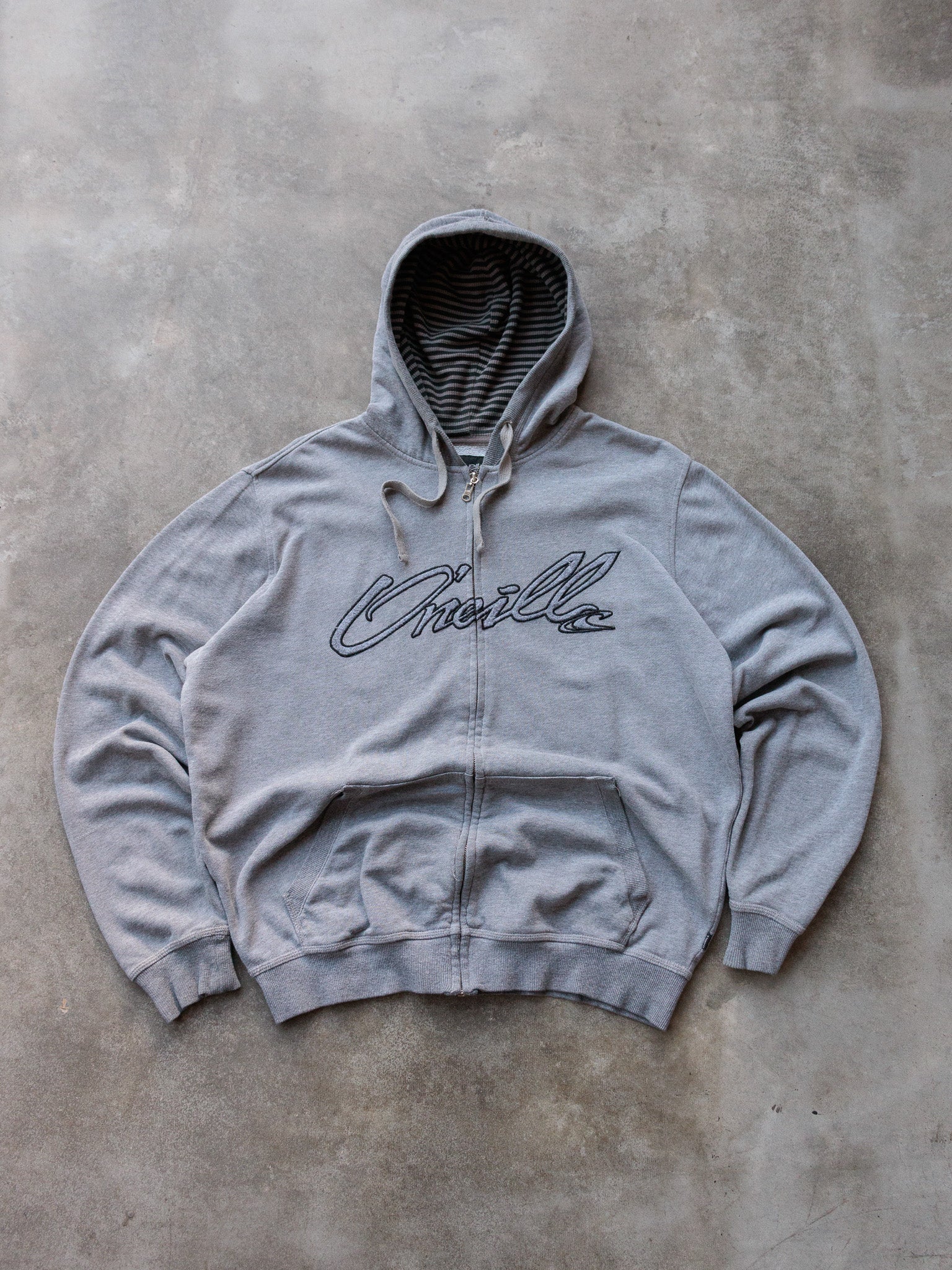Vintage 00s Grey O'Neill Full Zip Hoodie (L)
