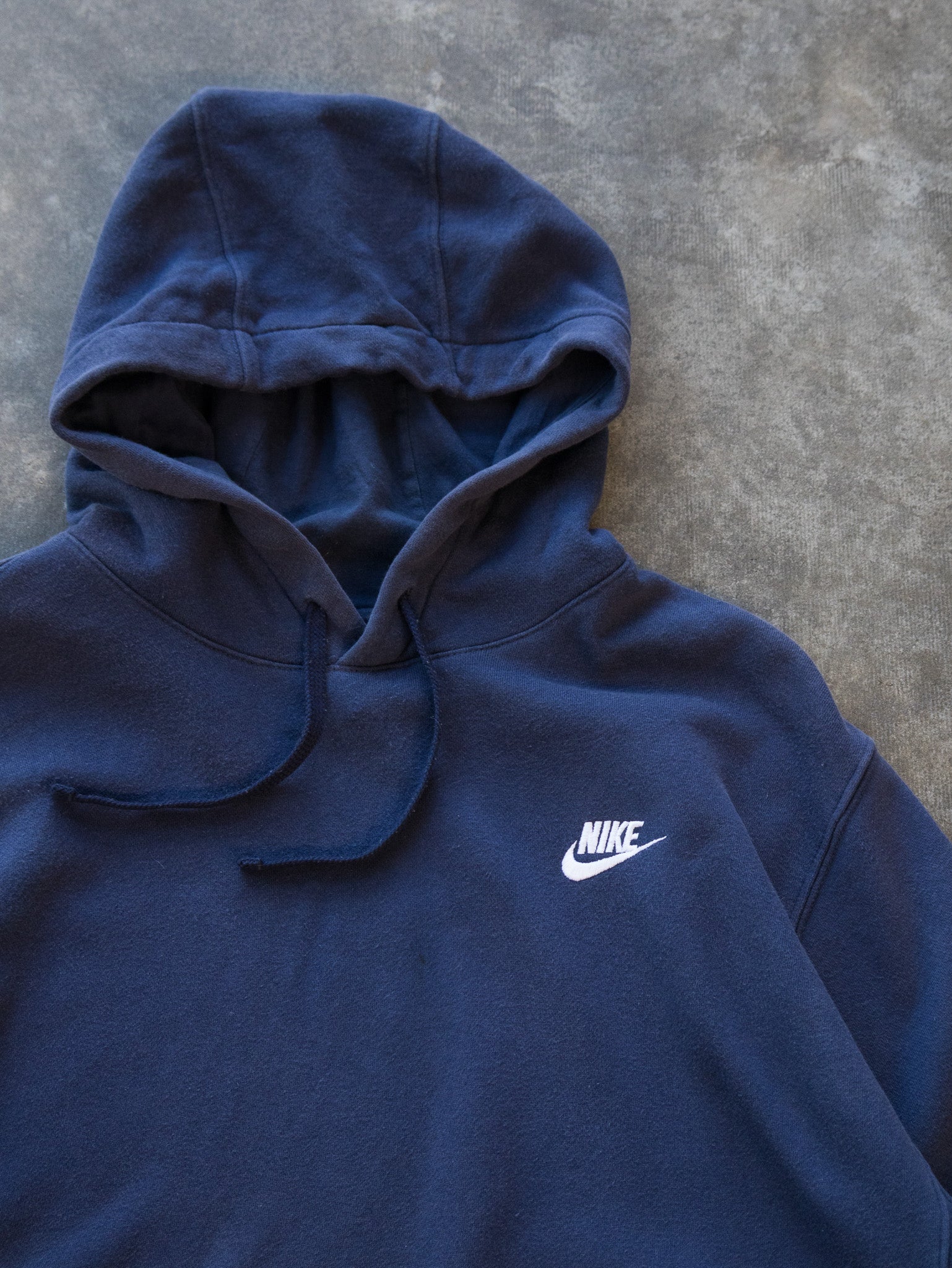 Vintage Navy Nike Swoosh Hoodie (XL) - Main Image