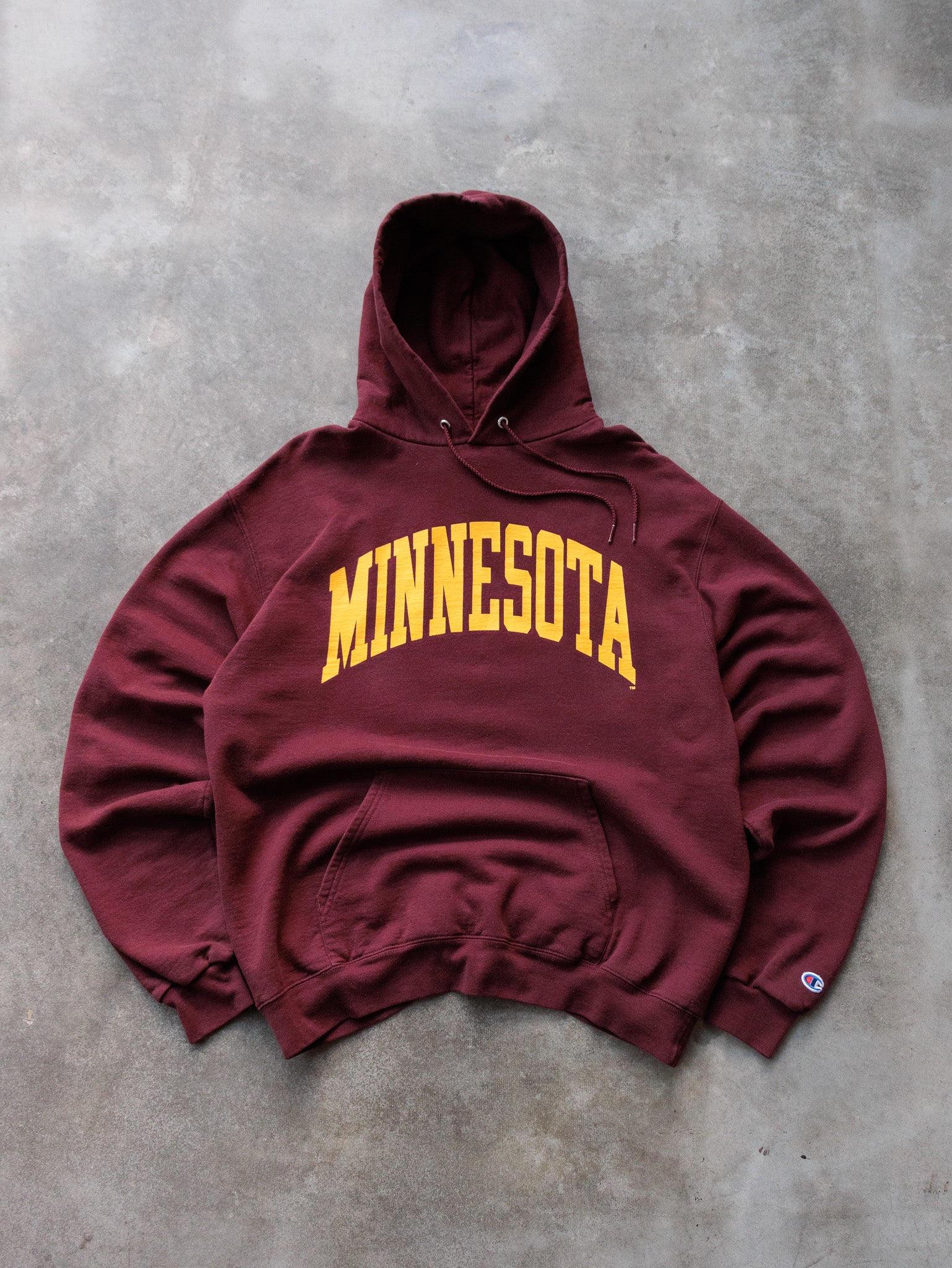 Vintage Maroon Minnesota Champion Hoodie (L)