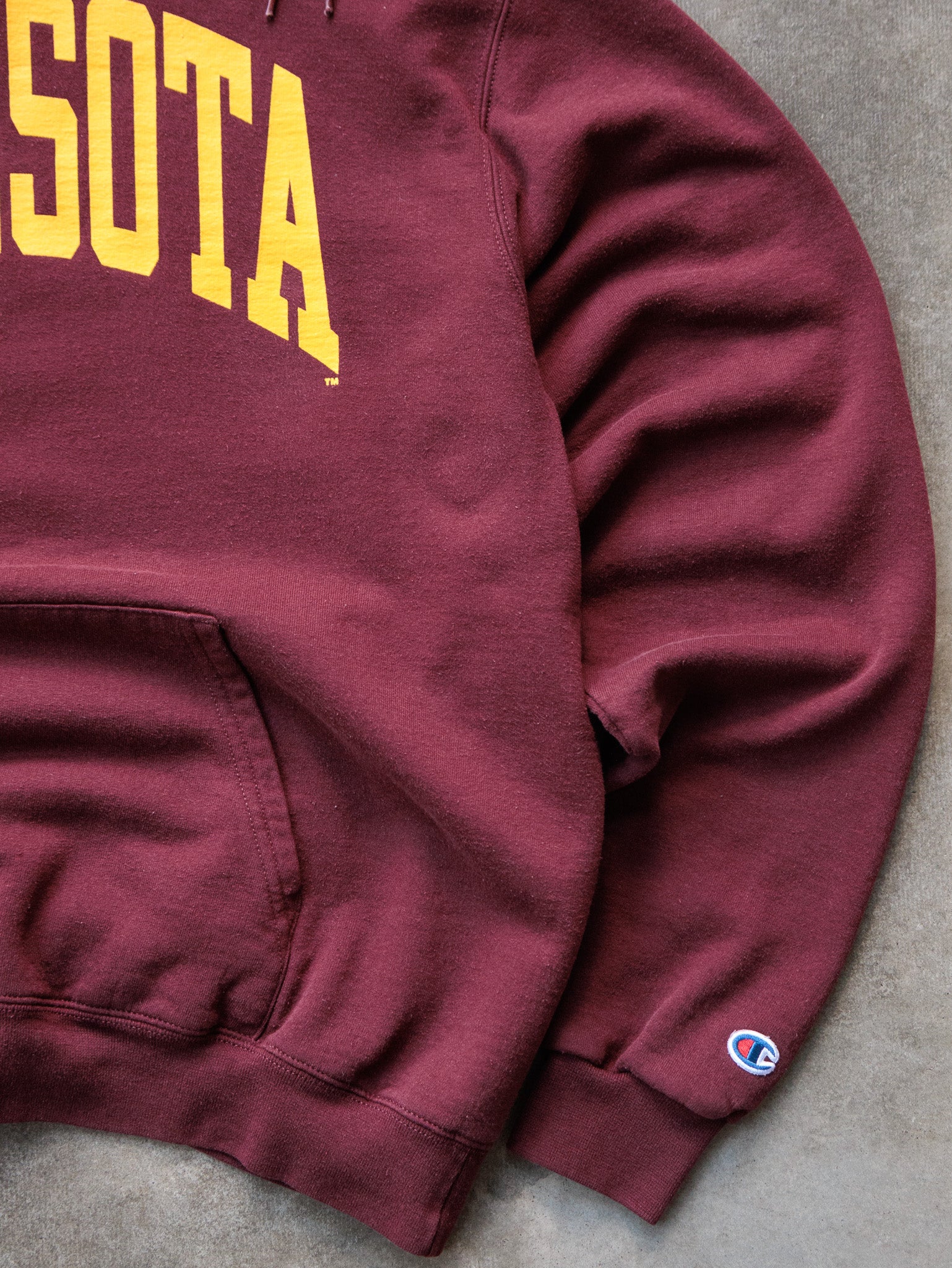 Vintage Maroon Minnesota Champion Hoodie (L)