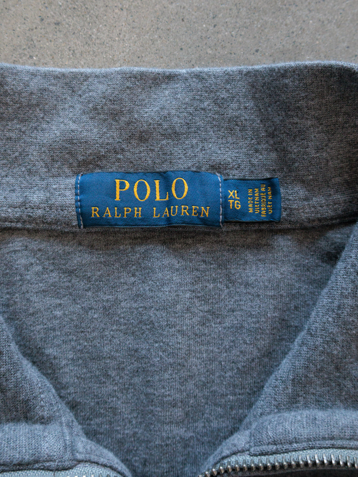 Vintage Grey Polo Ralph Lauren Quarter Zip (XL)