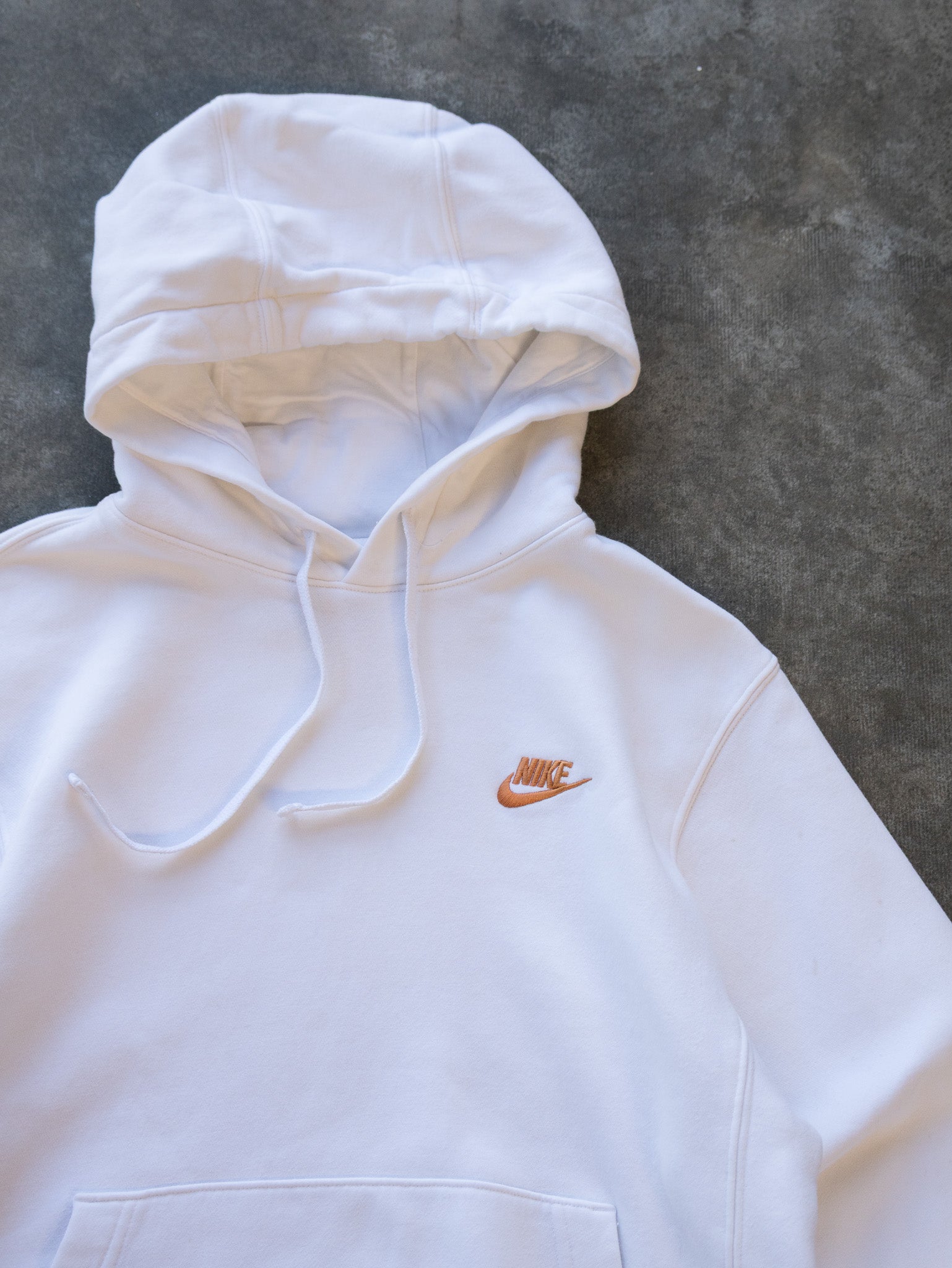 Vintage White Nike Logo Hoodie (S)