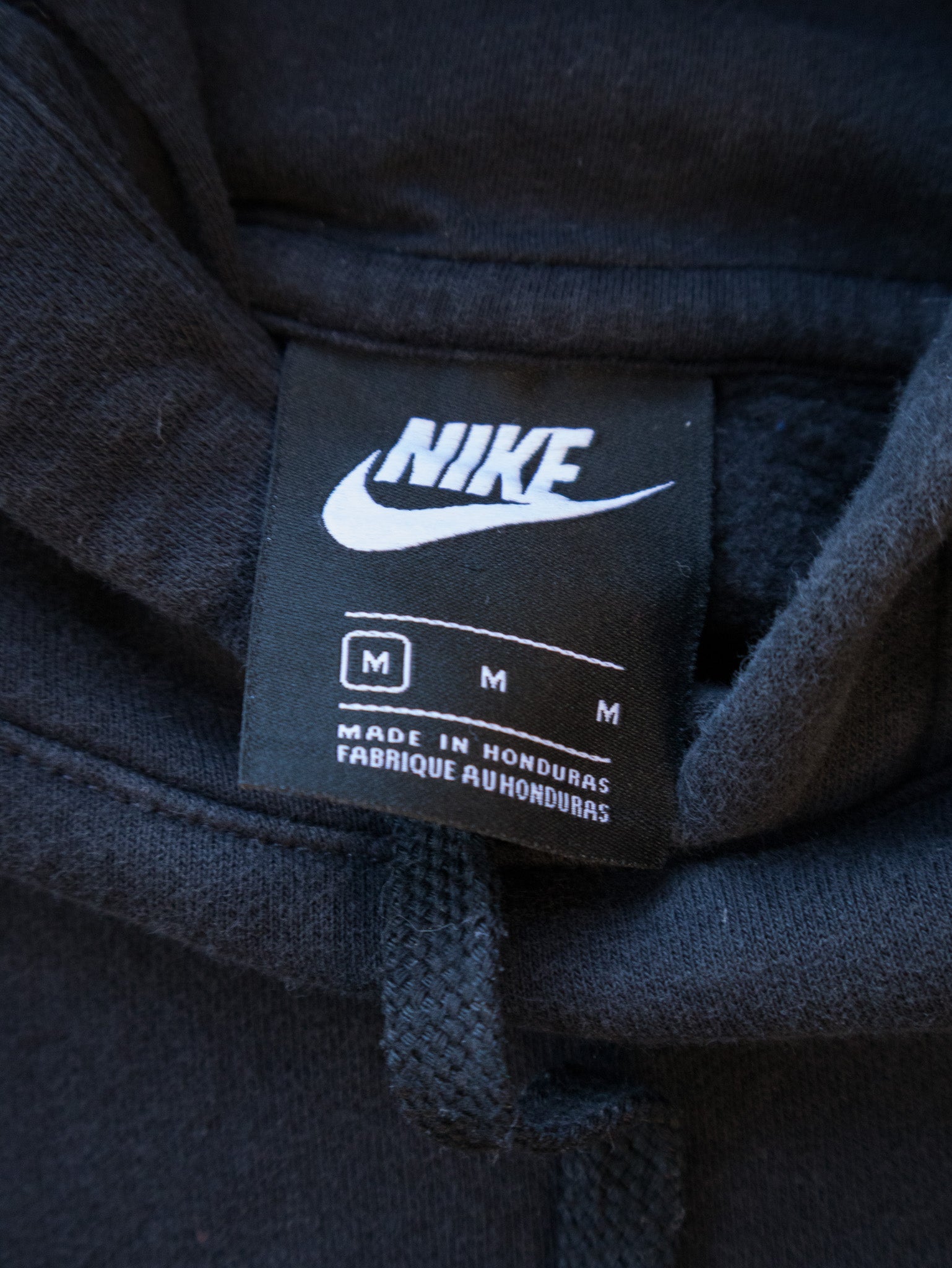 Vintage Black Nike Logo Hoodie (M)