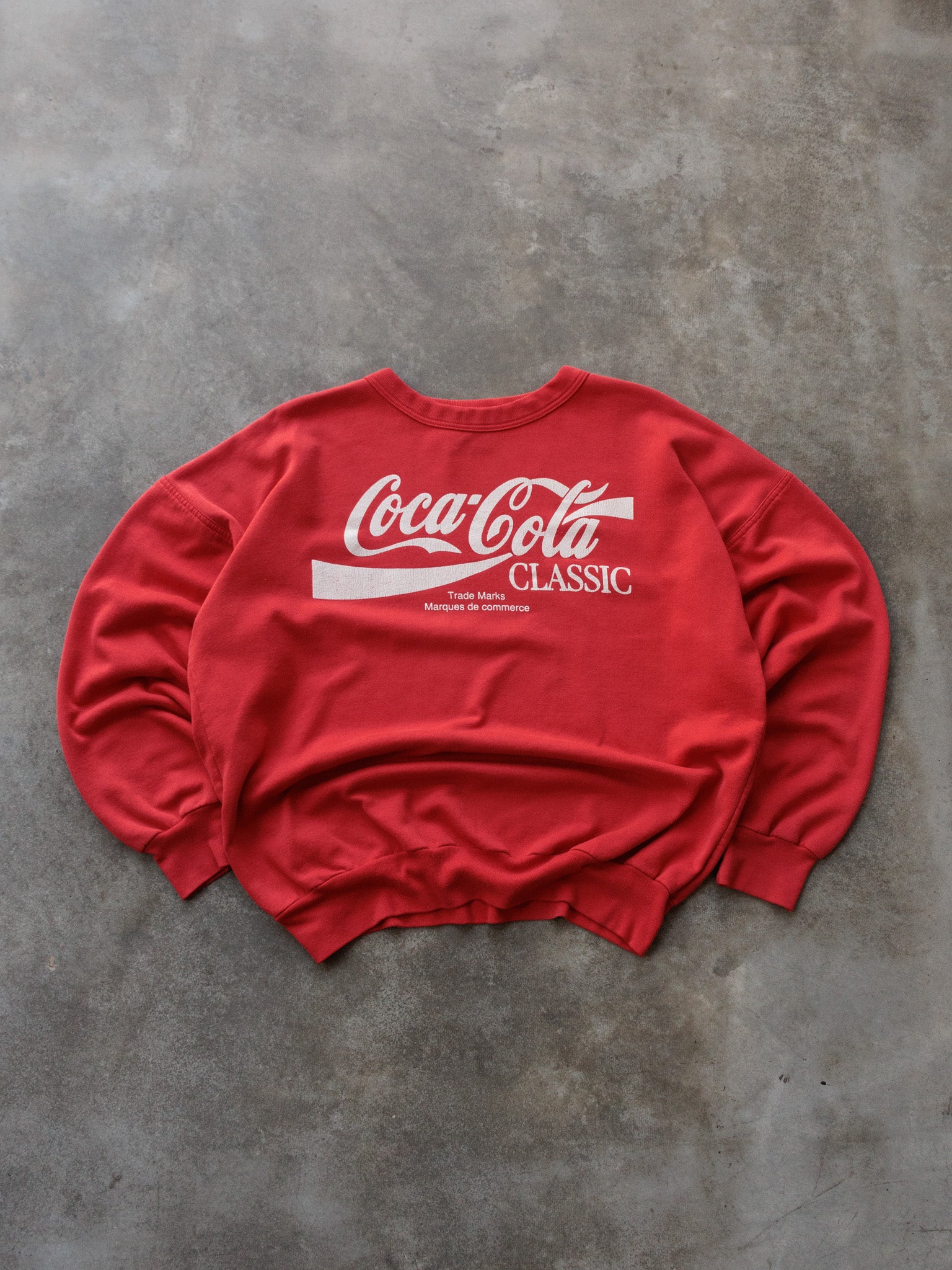 Vintage 90s Red Coca-Cola Classic Sweatshirt (L)