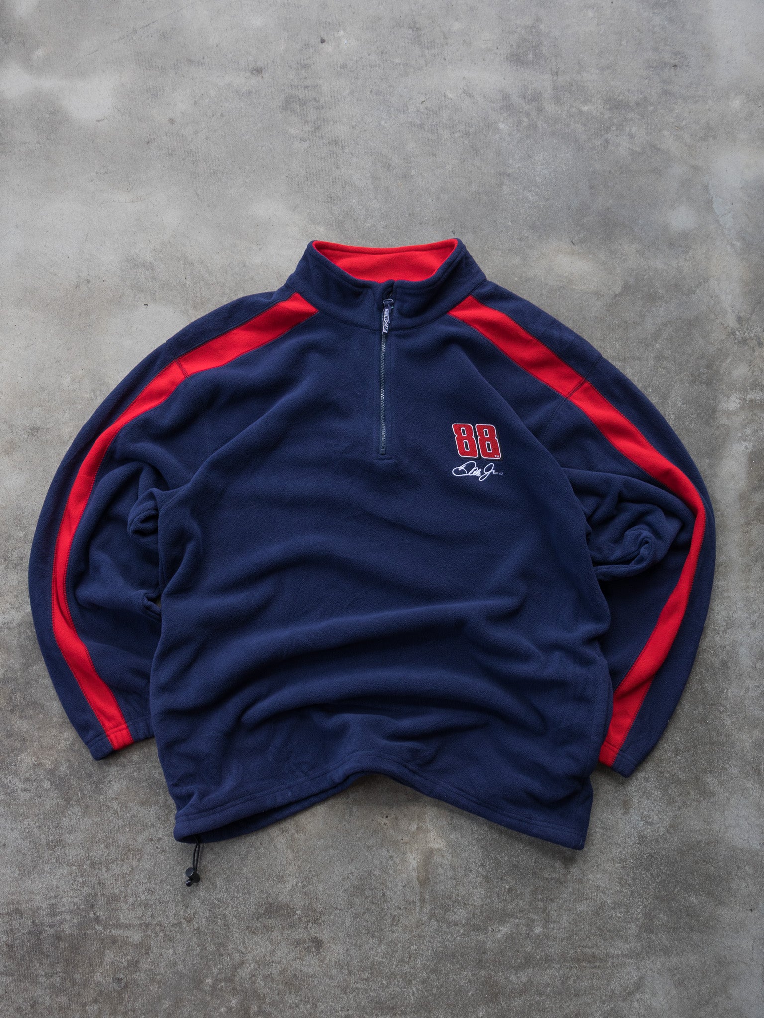 Vintage Dale Jr. NASCAR Quarter Zip Fleece Sweatshirt  (XL)