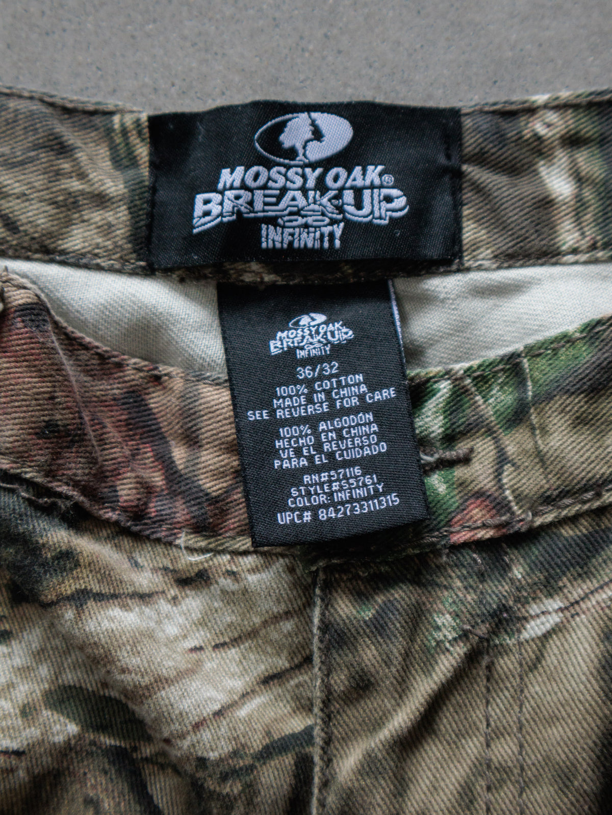 Vintage Brown Camo Mossy Oak Break-Up Infinity Pants (W36)