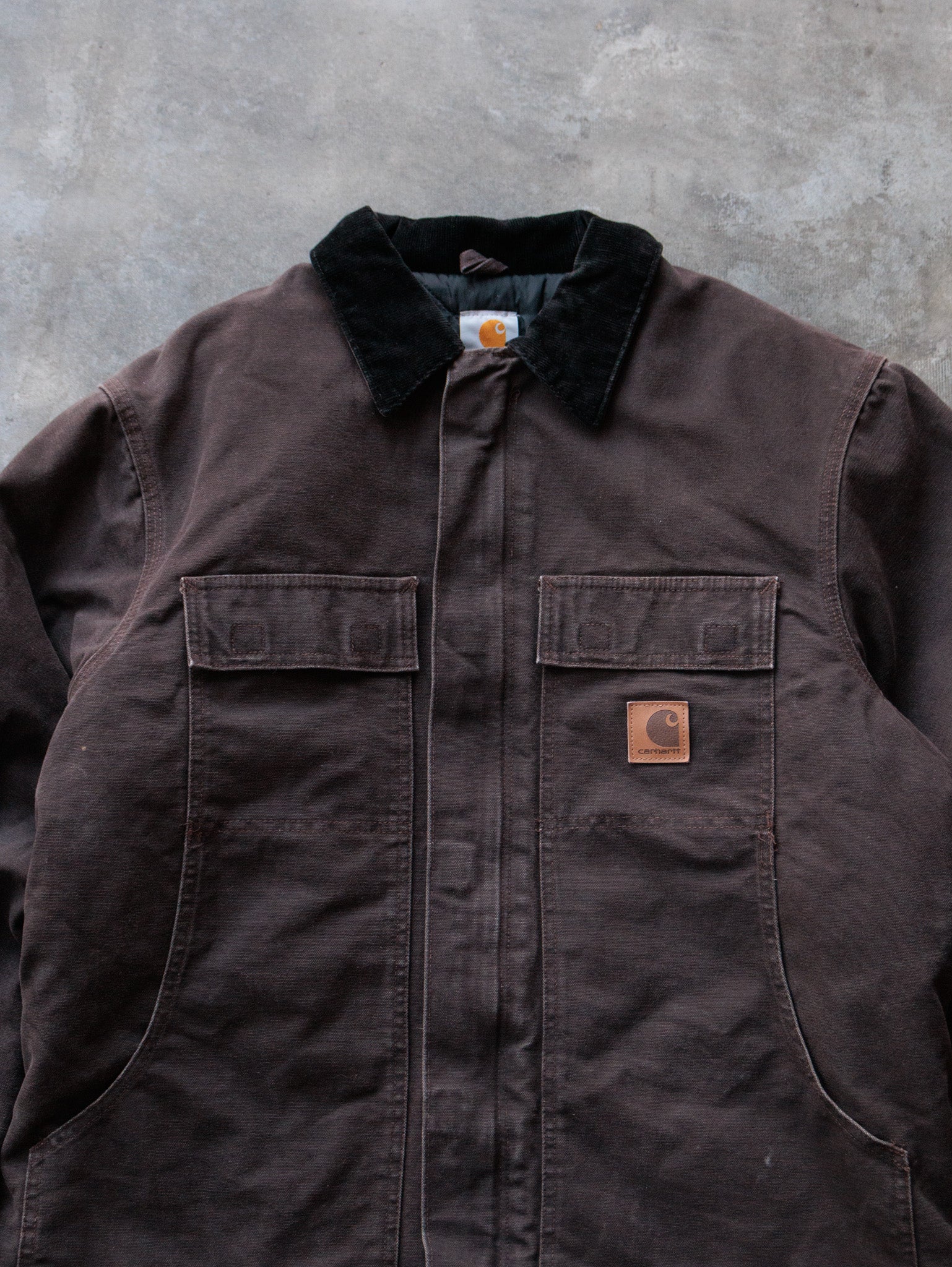 Vintage 2006 Carhartt C26 DKB 'Dark Brown' Traditional Coat (L)