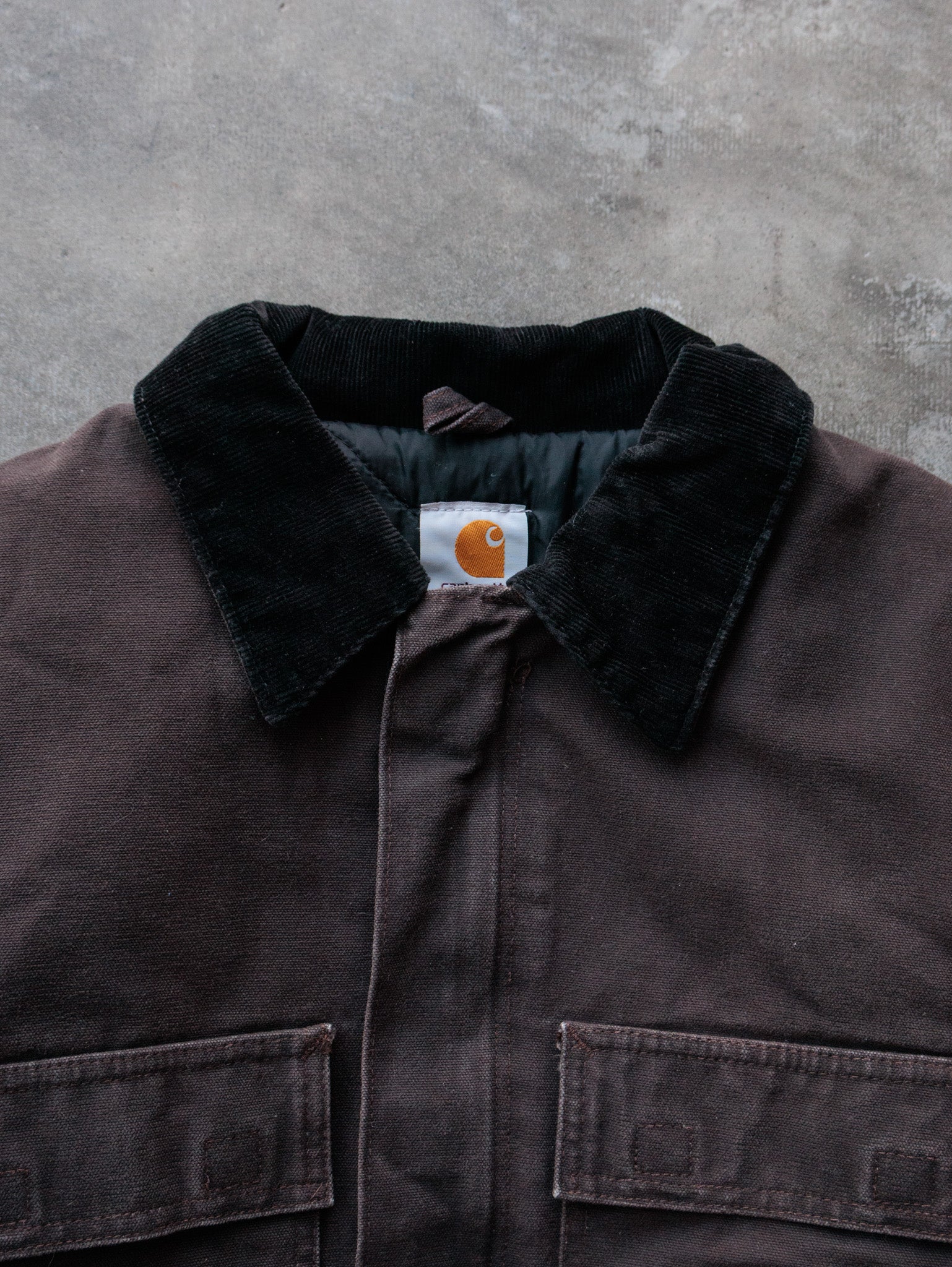 Vintage 2006 Carhartt C26 DKB 'Dark Brown' Traditional Coat (L)