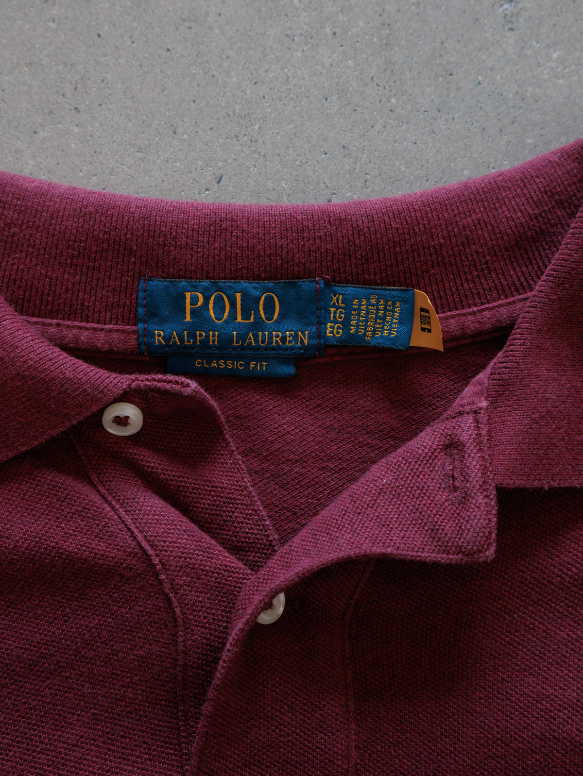 Vintage Red Polo Ralph Lauren Long Sleeve Polo Shirt (XL)