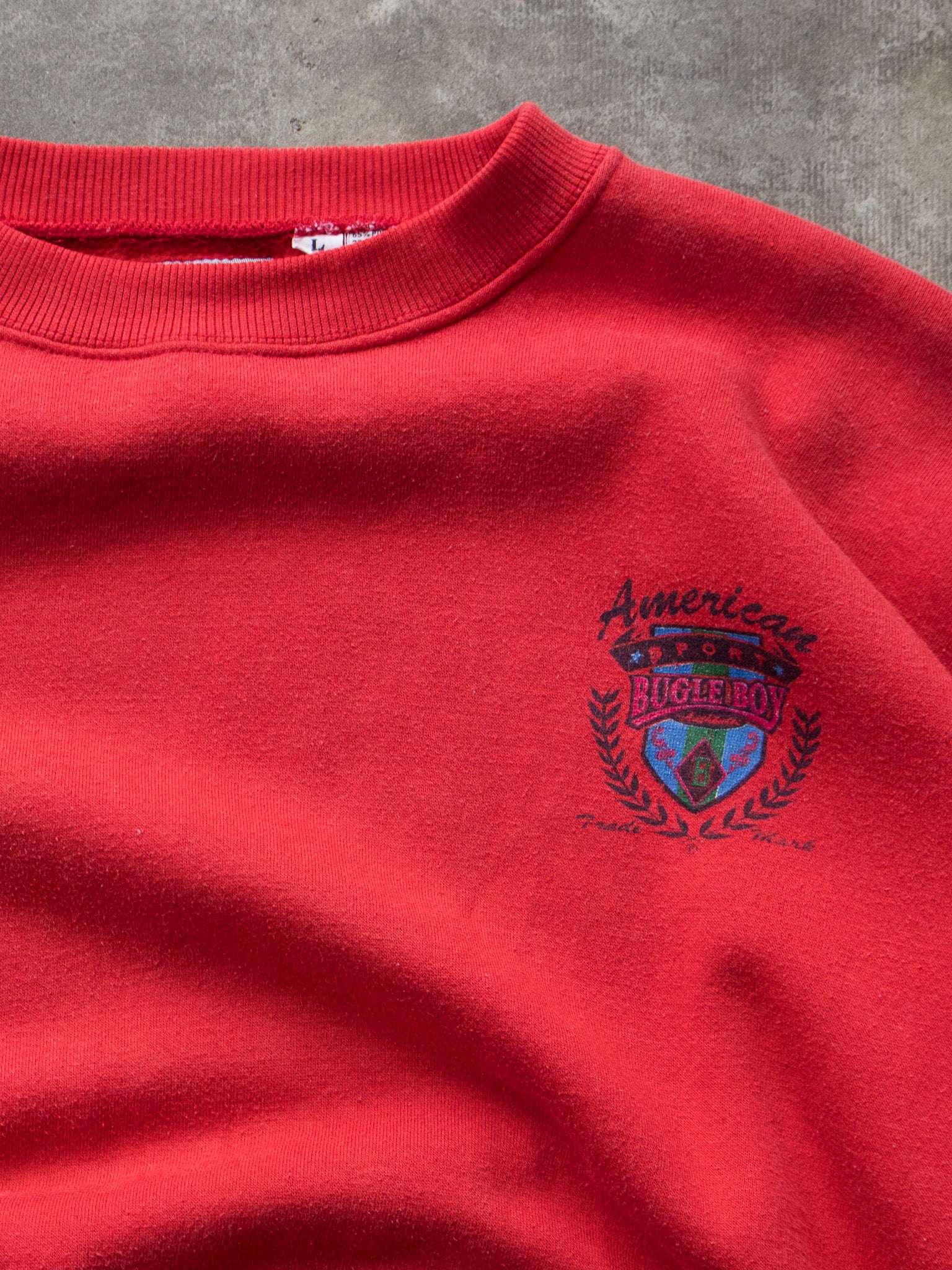 Vintage 90s Red Bugle Boy Sweatshirt (L)