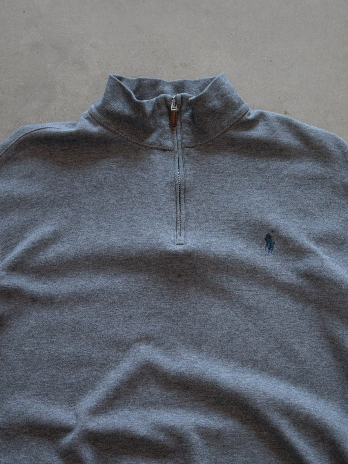 Vintage Grey Polo Ralph Lauren Quarter Zip (L)
