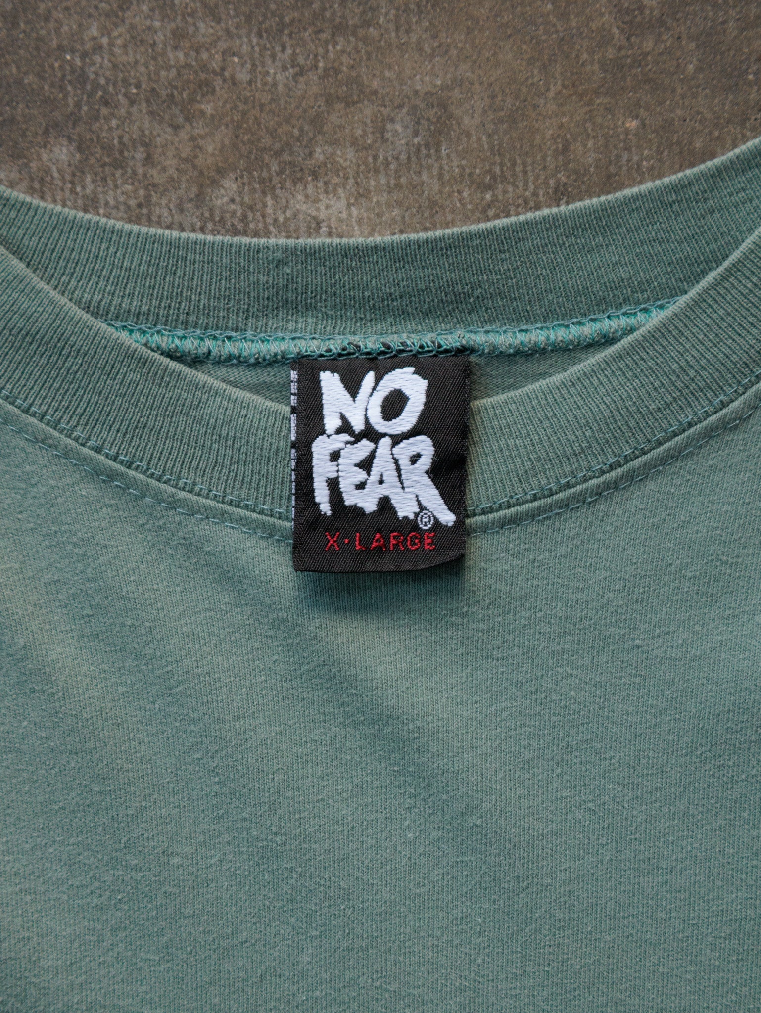 Vintage 90s Green No Fear Long Sleeve Tee (XL)