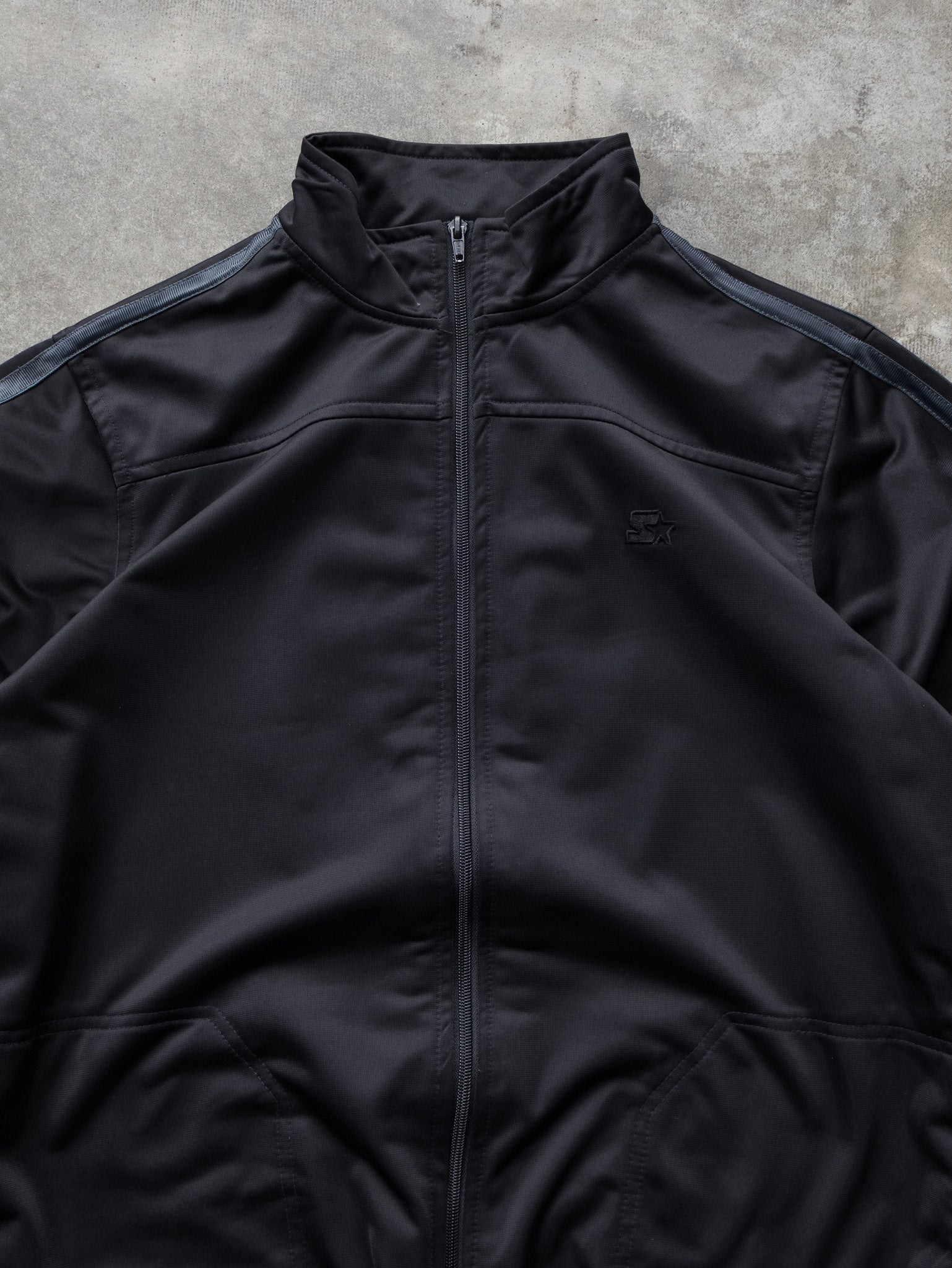 Vintage Black Starter Track Jacket (L)
