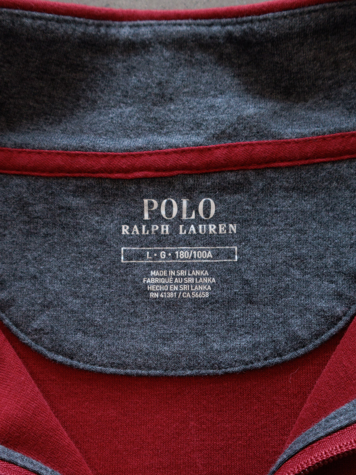 Vintage 00s Red Polo Ralph Lauren Quarter Zip (L)
