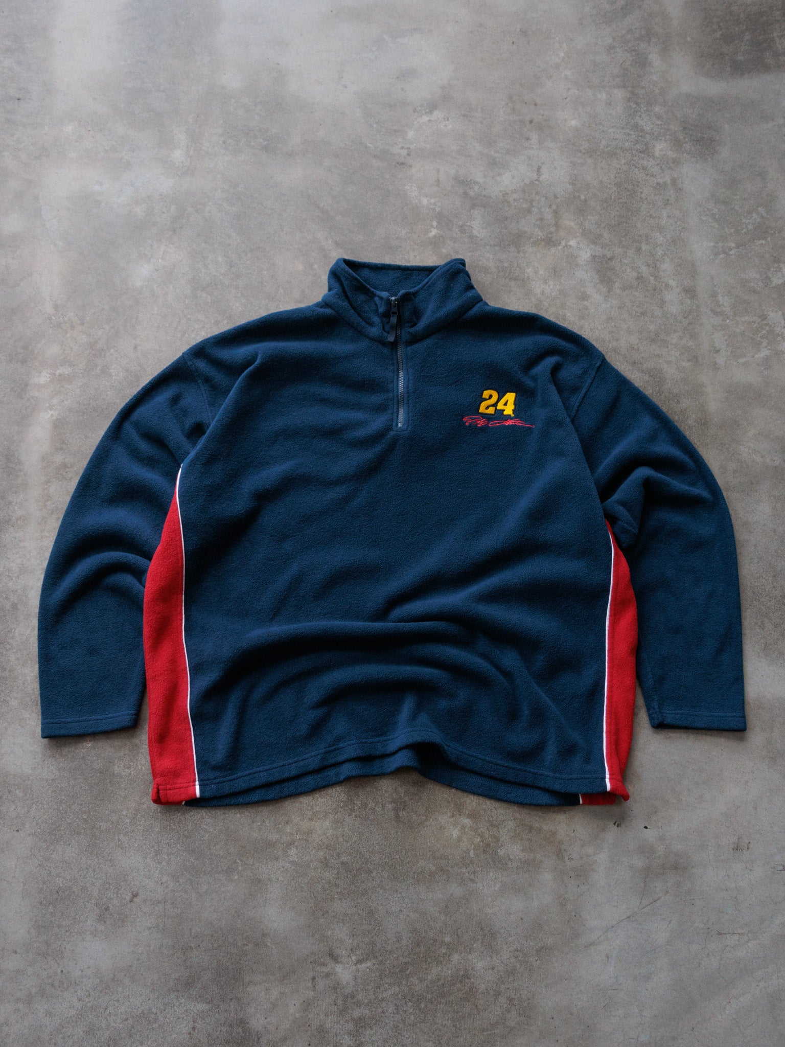 Vintage 00s Navy NASCAR Jeff Gordon #24 Fleece Quarter Zip (2XL)