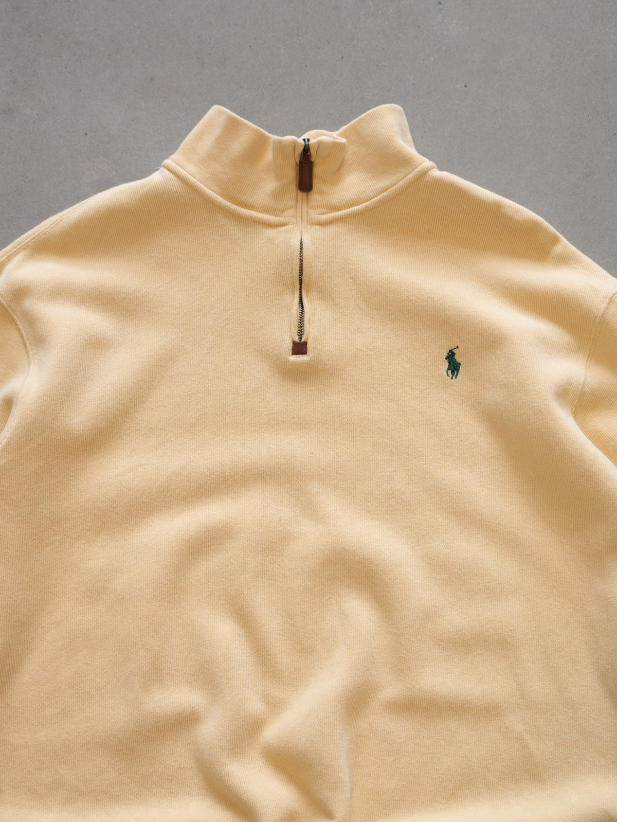 Vintage Yellow Polo Ralph Lauren Quarter Zip (2XL)
