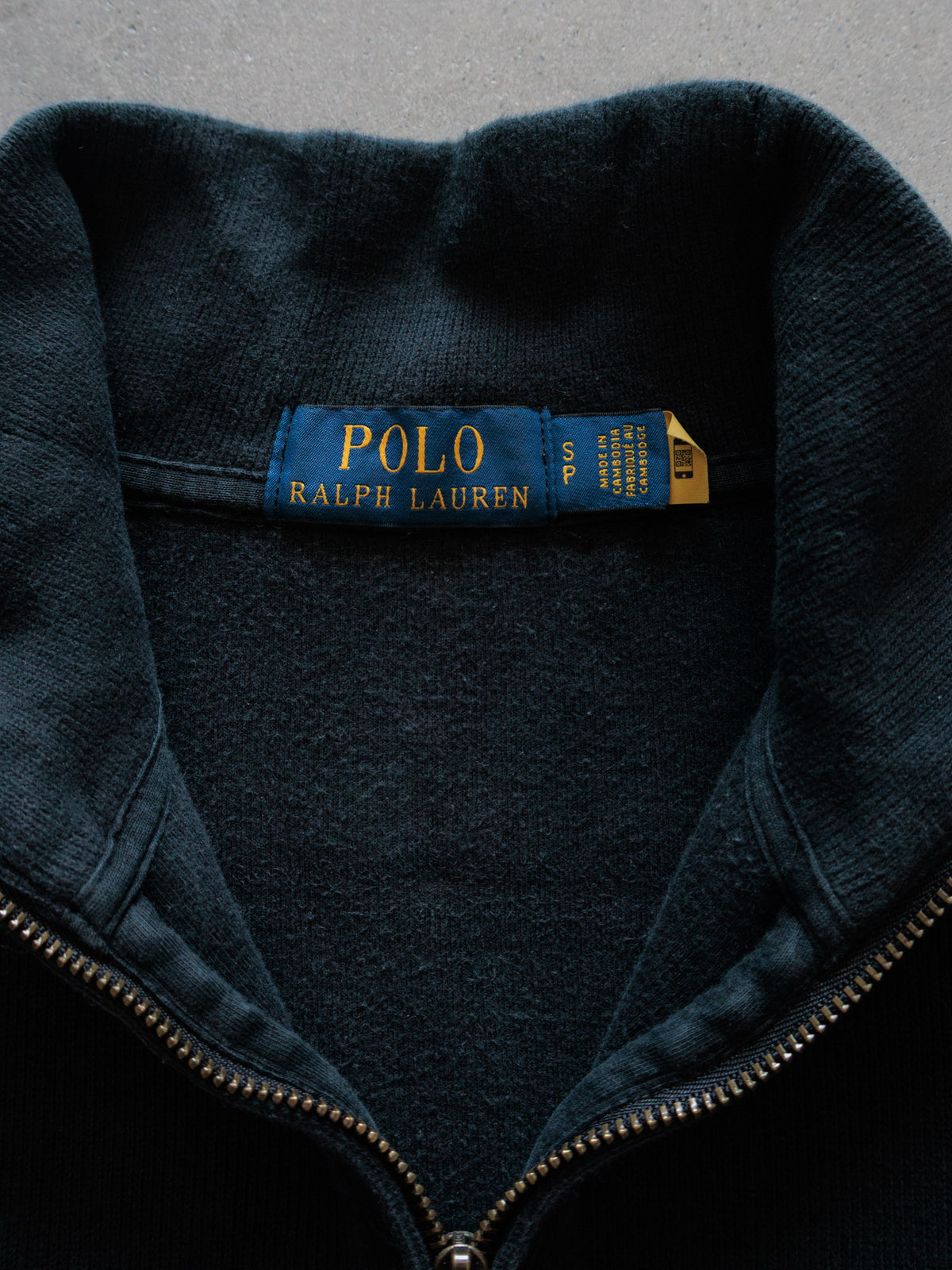 Vintage Green Polo Ralph Lauren Knit Quarter Zip (S)