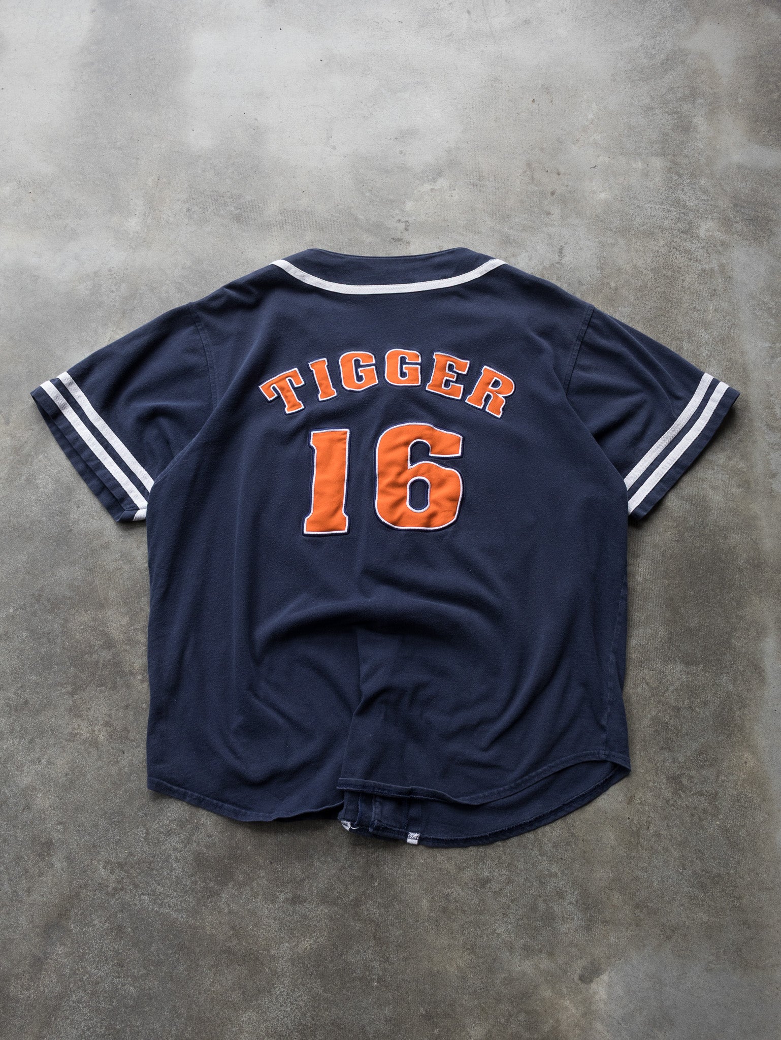Vintage 00s Navy Disneyland Tigger Baseball Jersey (XL)