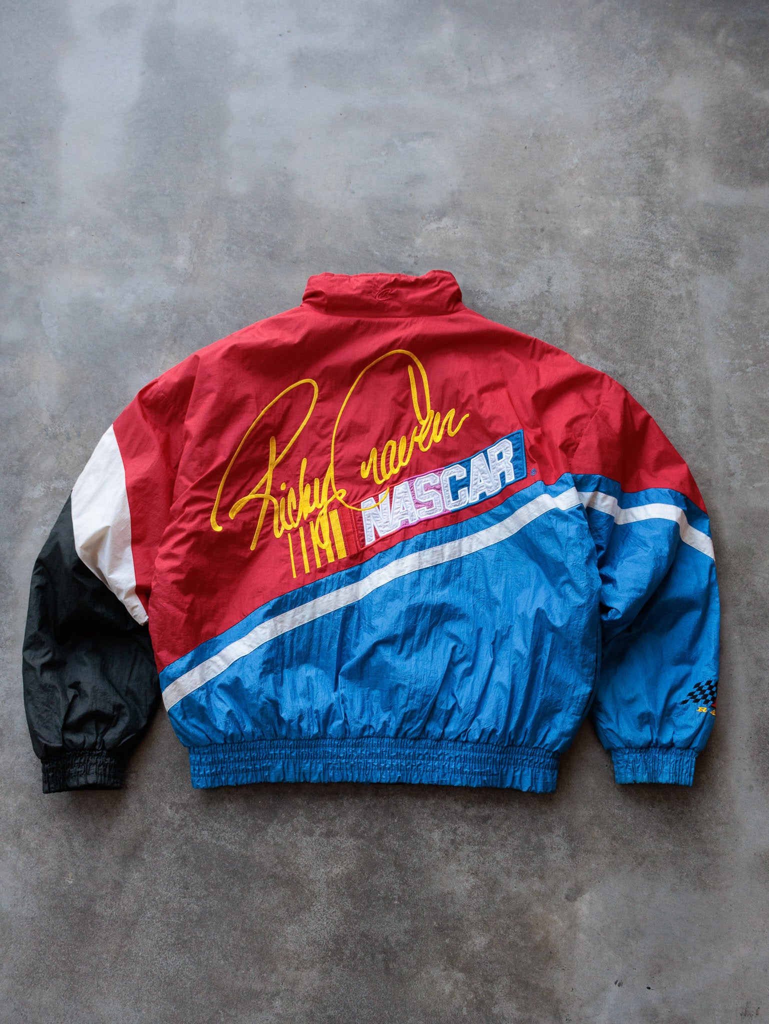 Vintage 90s Red Ricky Craven NASCAR Bud Racing Jacket (-)